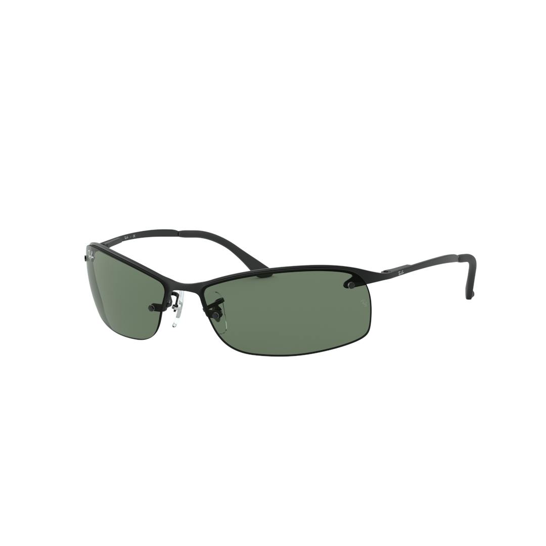 Ray-Ban RB3183 Lunettes de Soleil Homme - Rectangle Noir