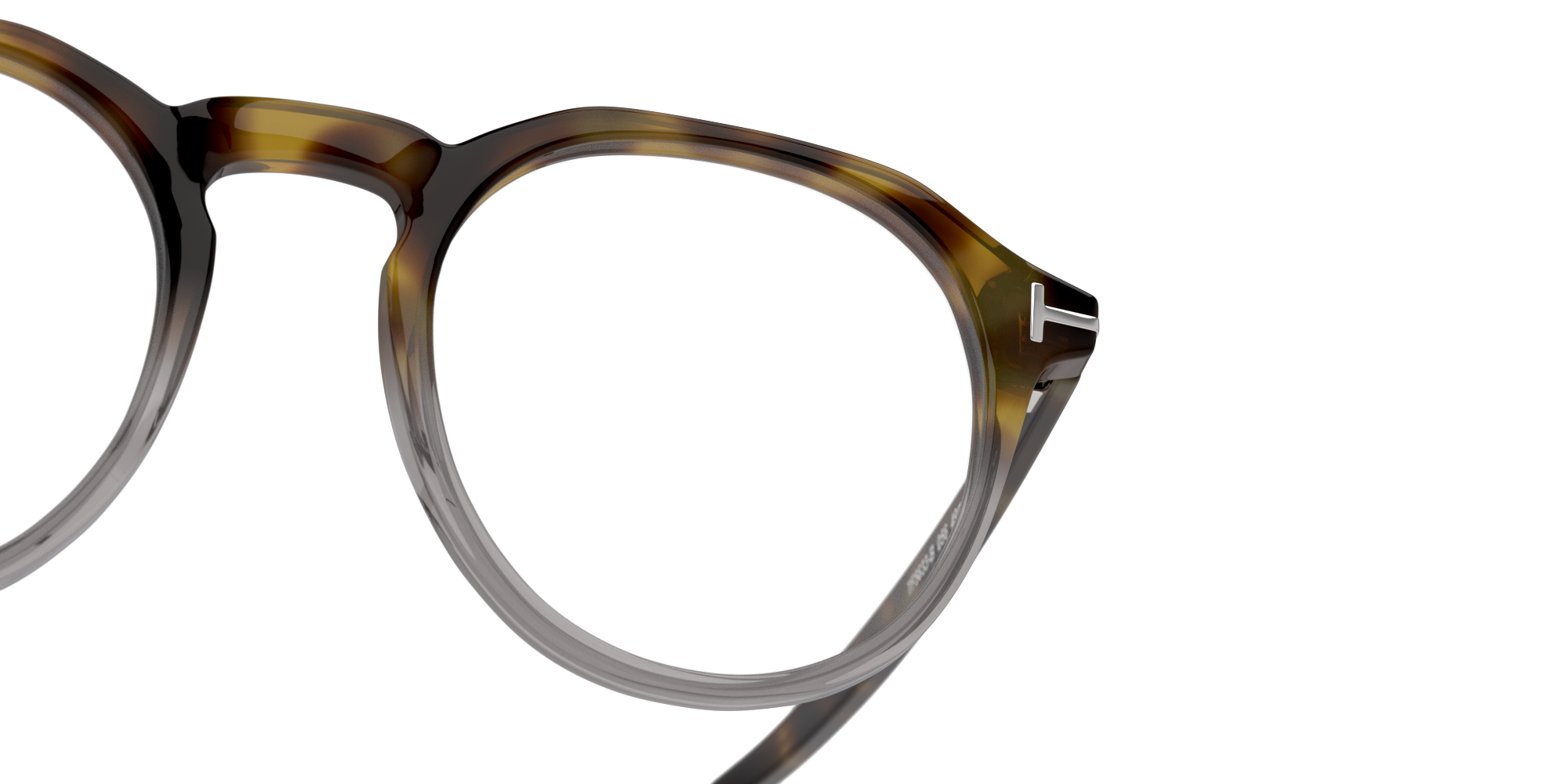 Detail01 Tom Ford FT 5833-B Glasses Transparent / Havana