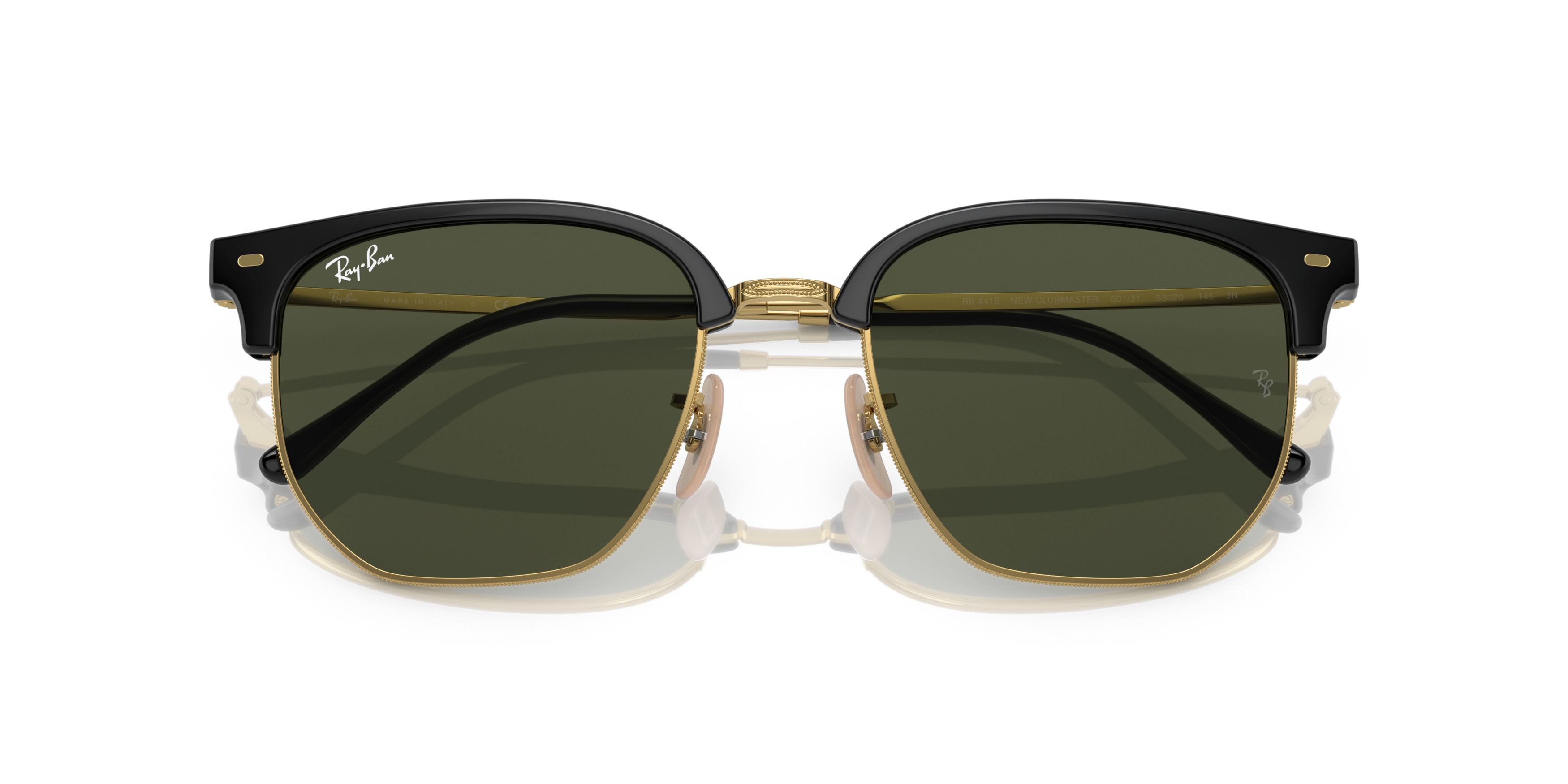 Folded Ray-Ban New Clubmaster RB4416 601/31 Groen / Zwart