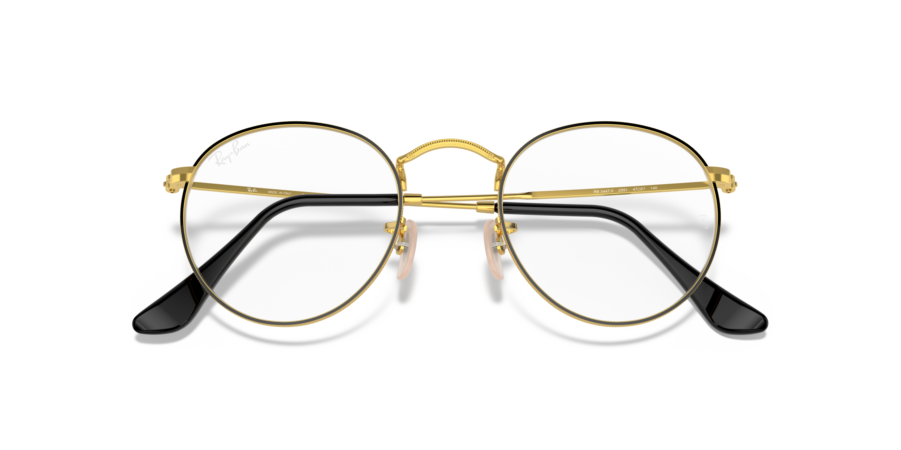 Folded Ray-Ban RX 3447V Glasses Transparent / Gold