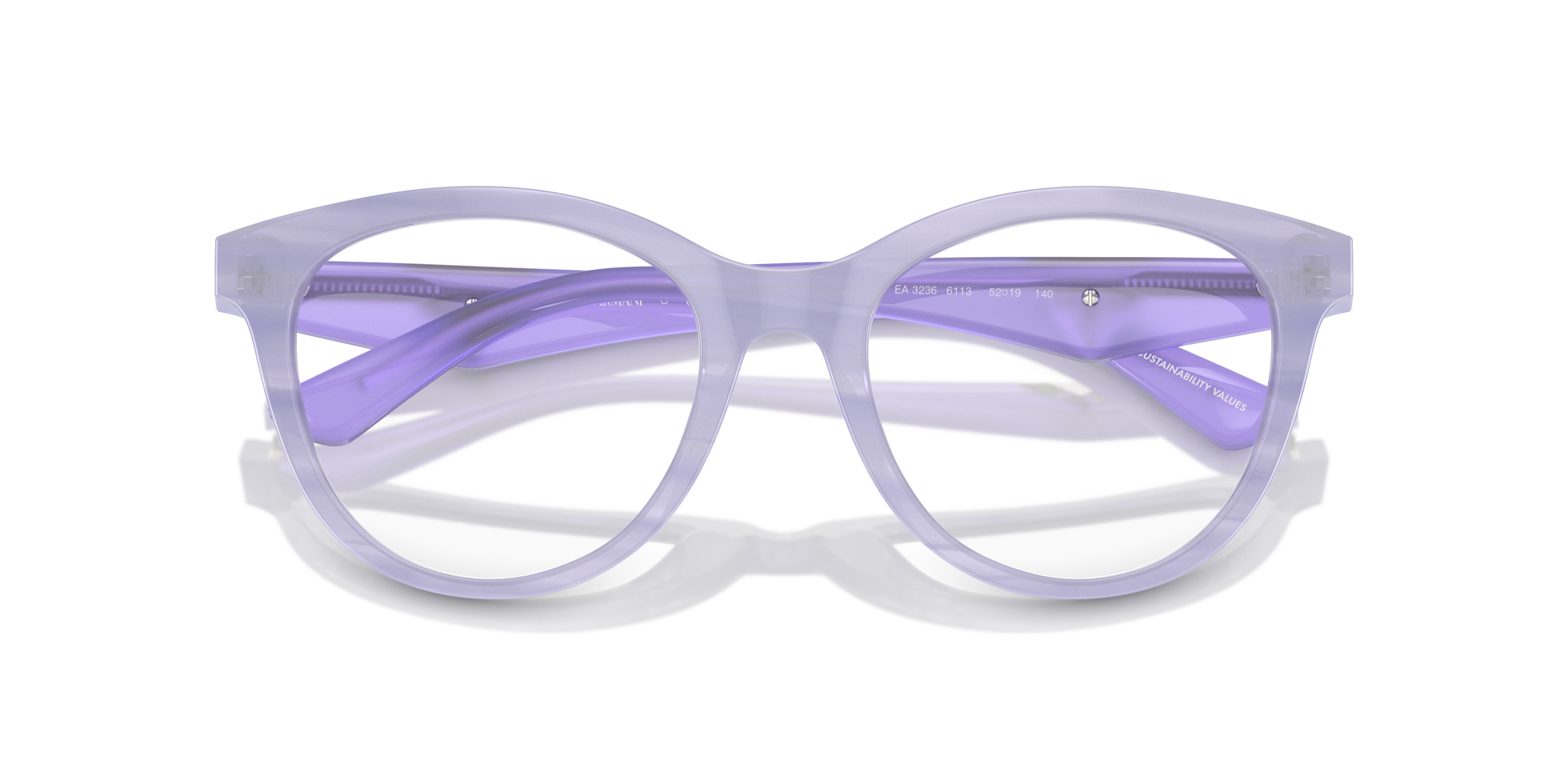 Folded Emporio Armani EA 3236 Glasses Transparent / Purple