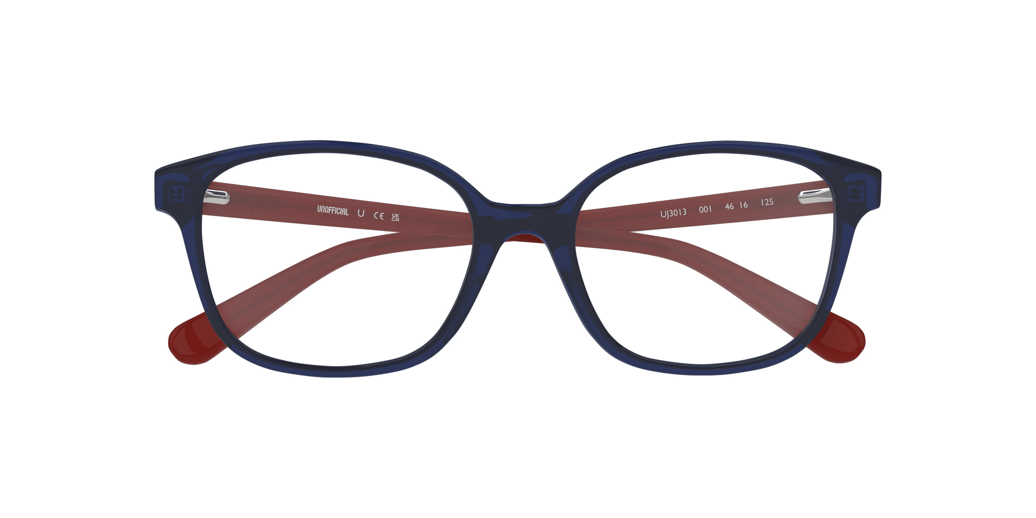 Folded Unofficial 0U J3013 Children's Glasses Transparent / Blue