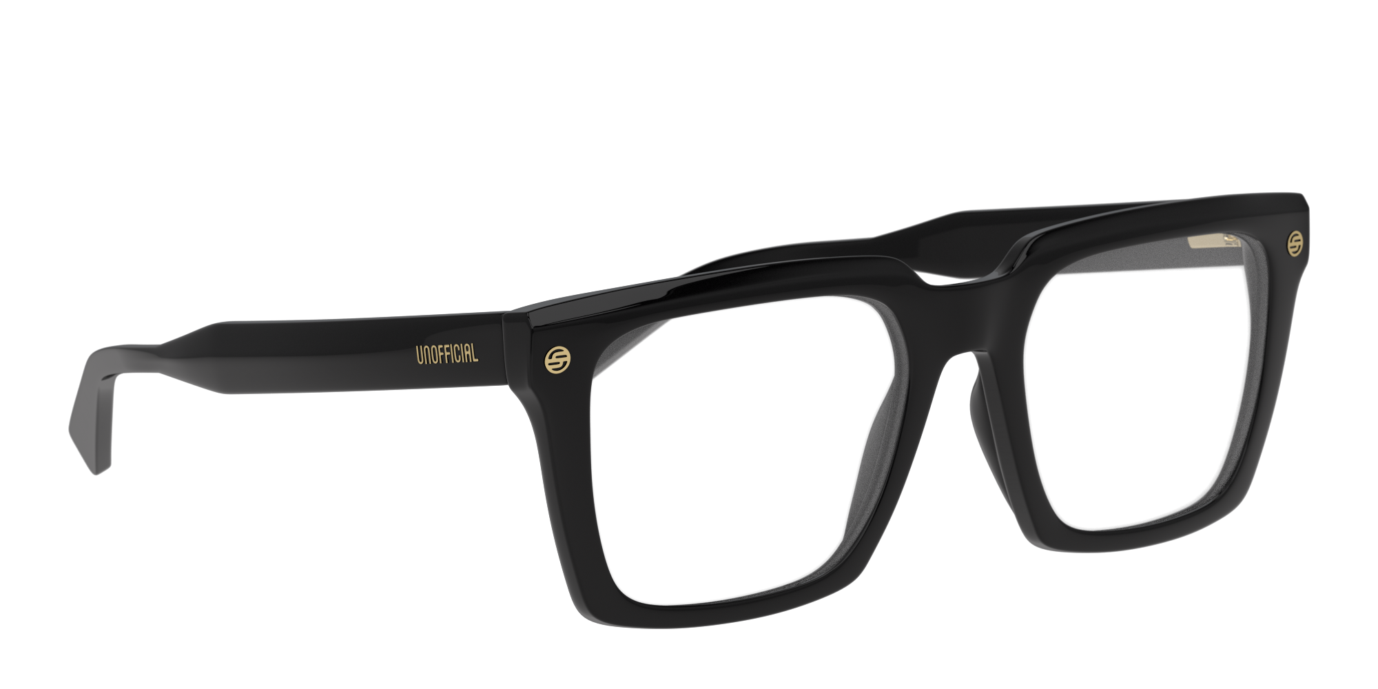 Angle_Right01 Unofficial UO2159 Glasses Transparent / Black