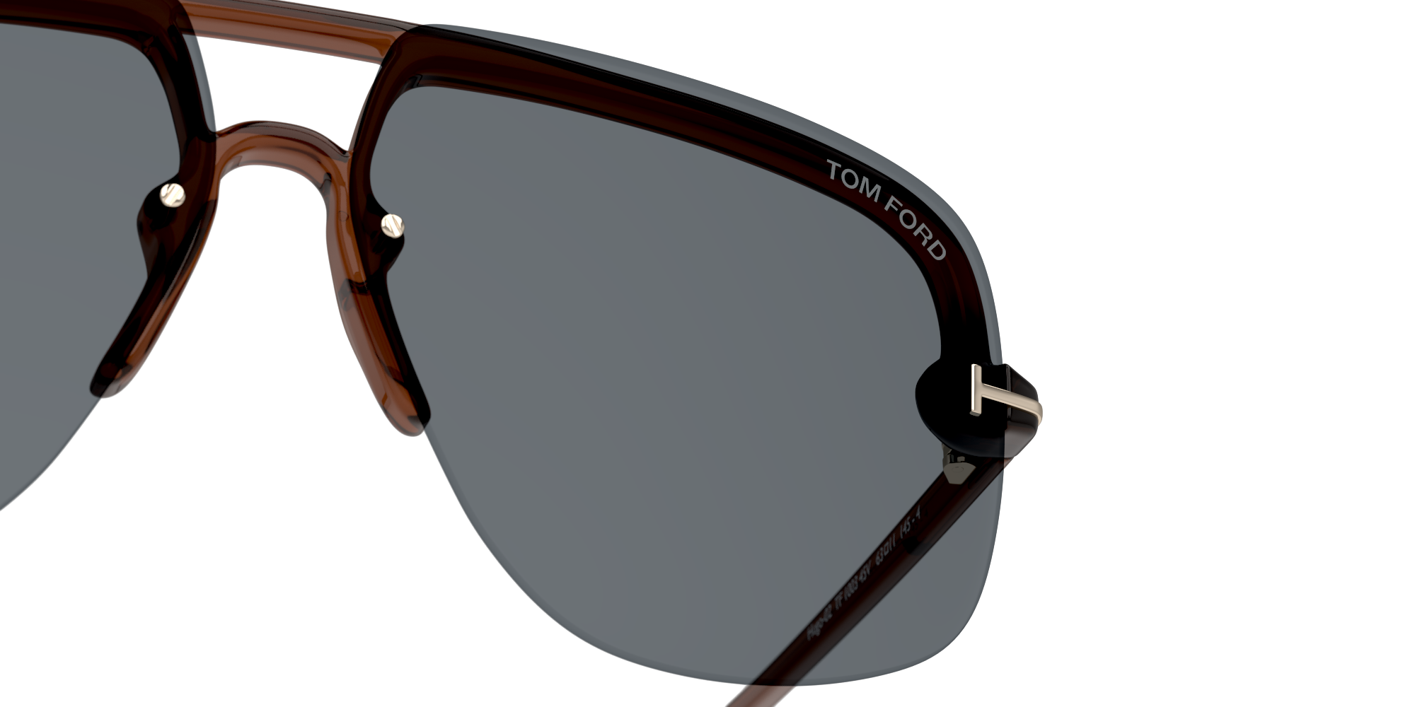 Detail01 Tom Ford FT 1003 Sunglasses Blue / Brown
