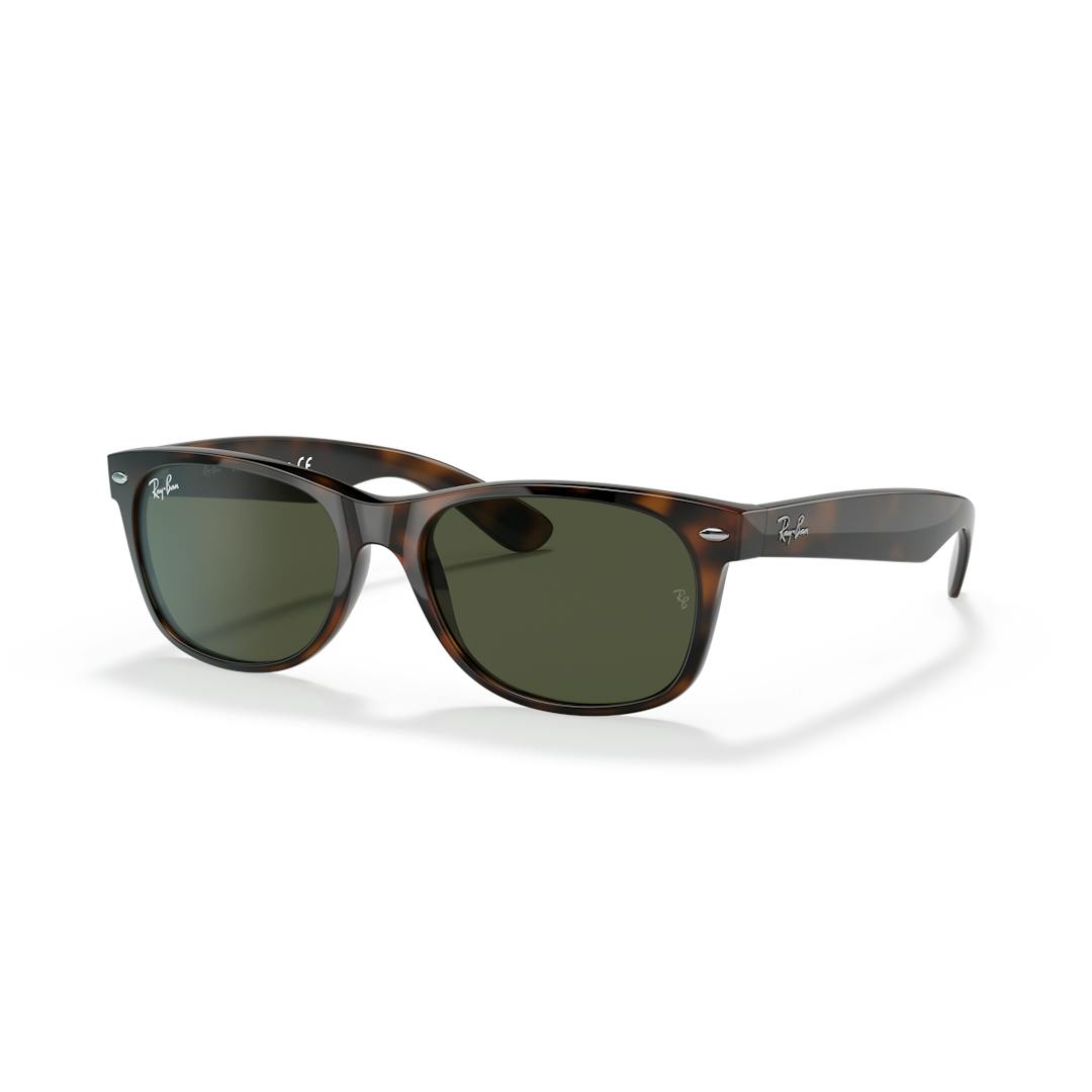 Ray-Ban New Wayfarer RB2132 Lunettes de Soleil Homme - Carrée Ecaille - Possibilité de verres correc