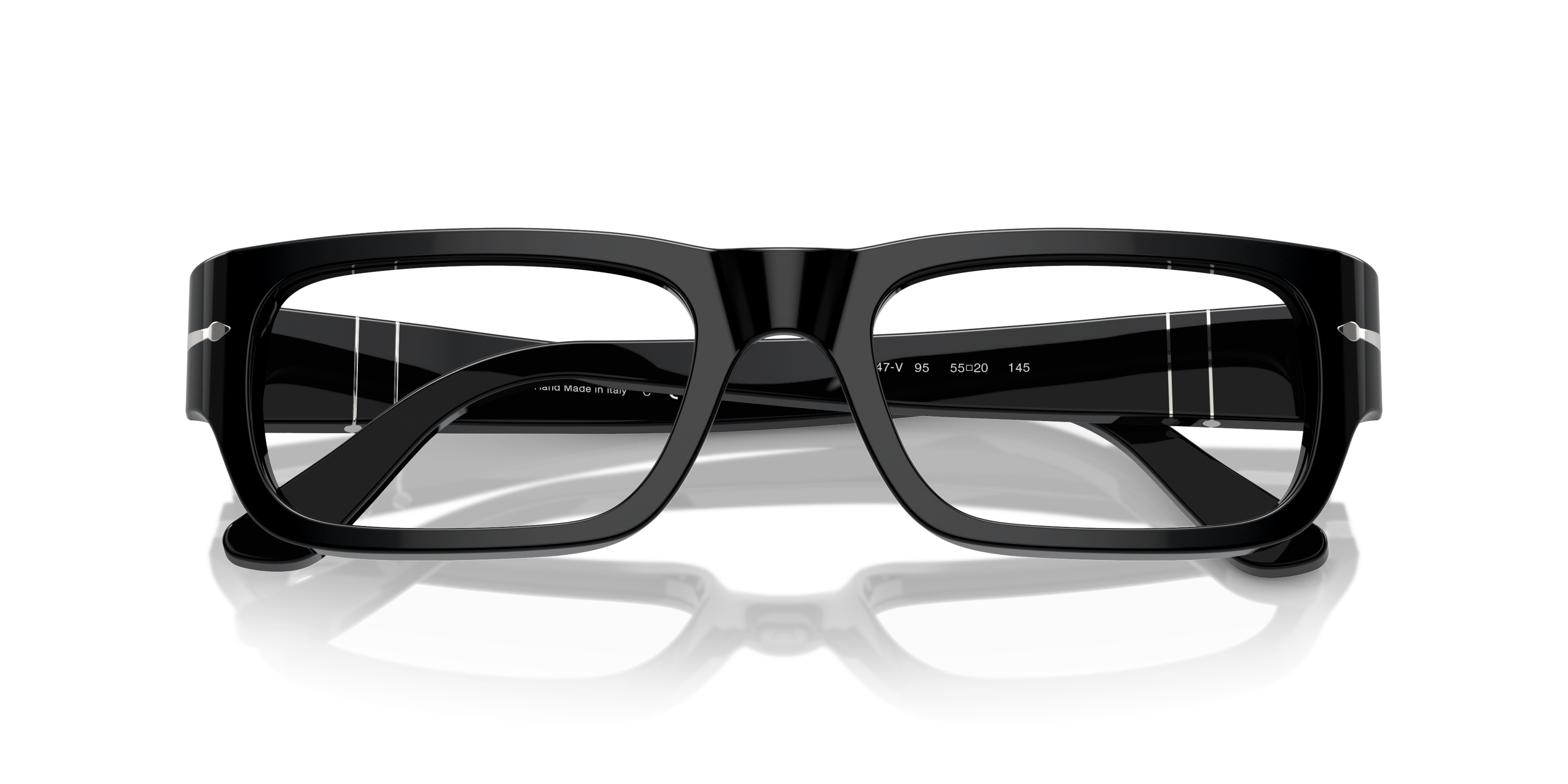 Folded Persol PO 3347V Glasses Transparent / Black