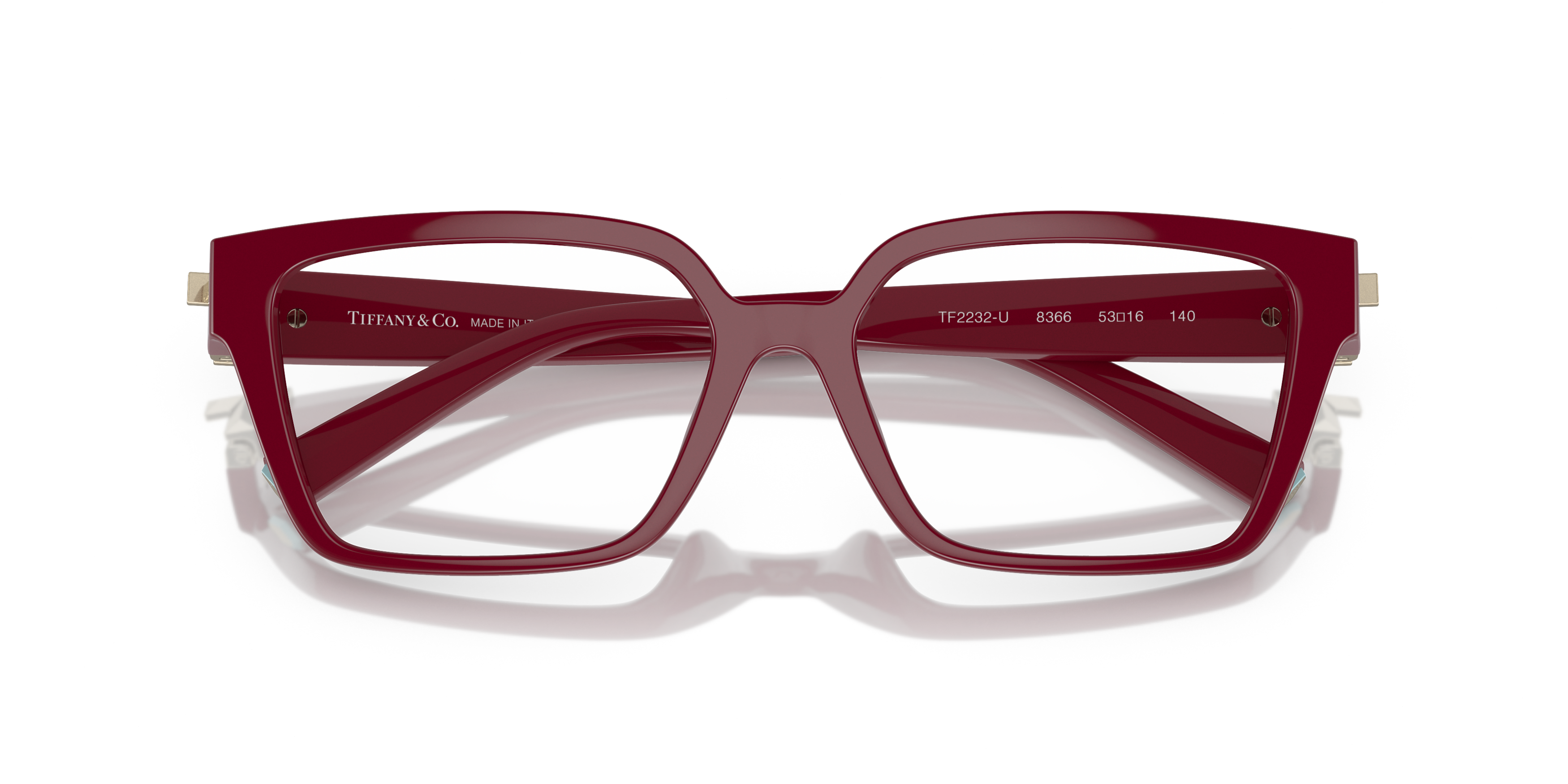Folded Tiffany & Co TF 2232U (8366) Glasses Transparent / Red