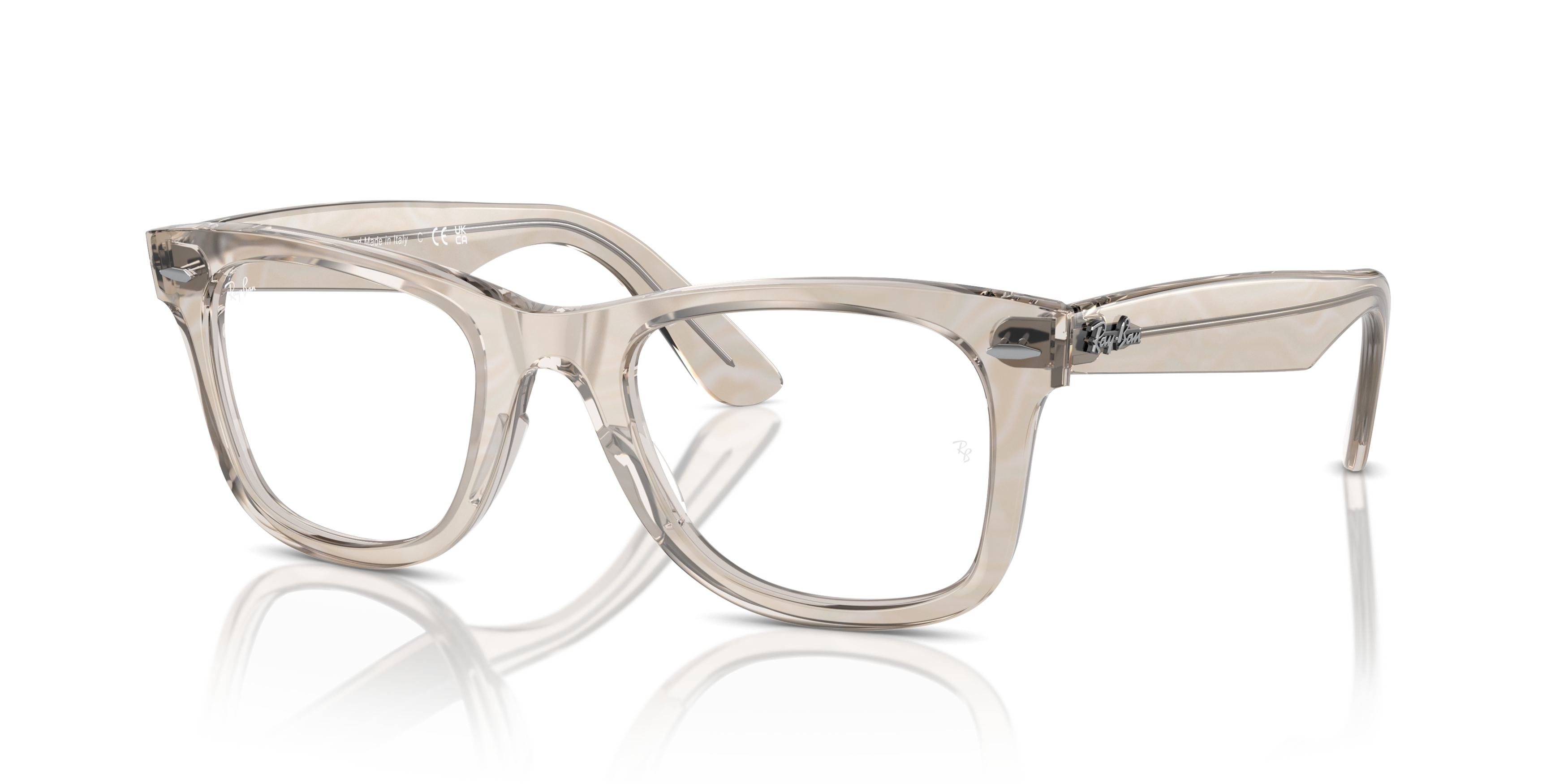 Angle_Left01 Ray-Ban Wayfarer Ease Change RX 4340V Glasses Transparent / Photochromic, Blue