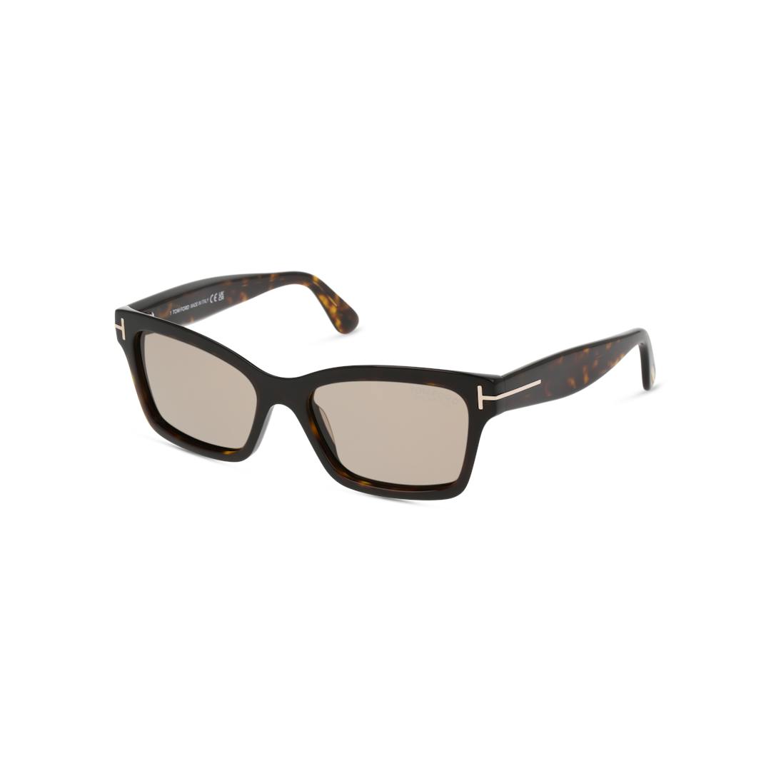 Tom Ford FT1085 Lunettes de Soleil Femme - Rectangle Marron - Verres Polarisés