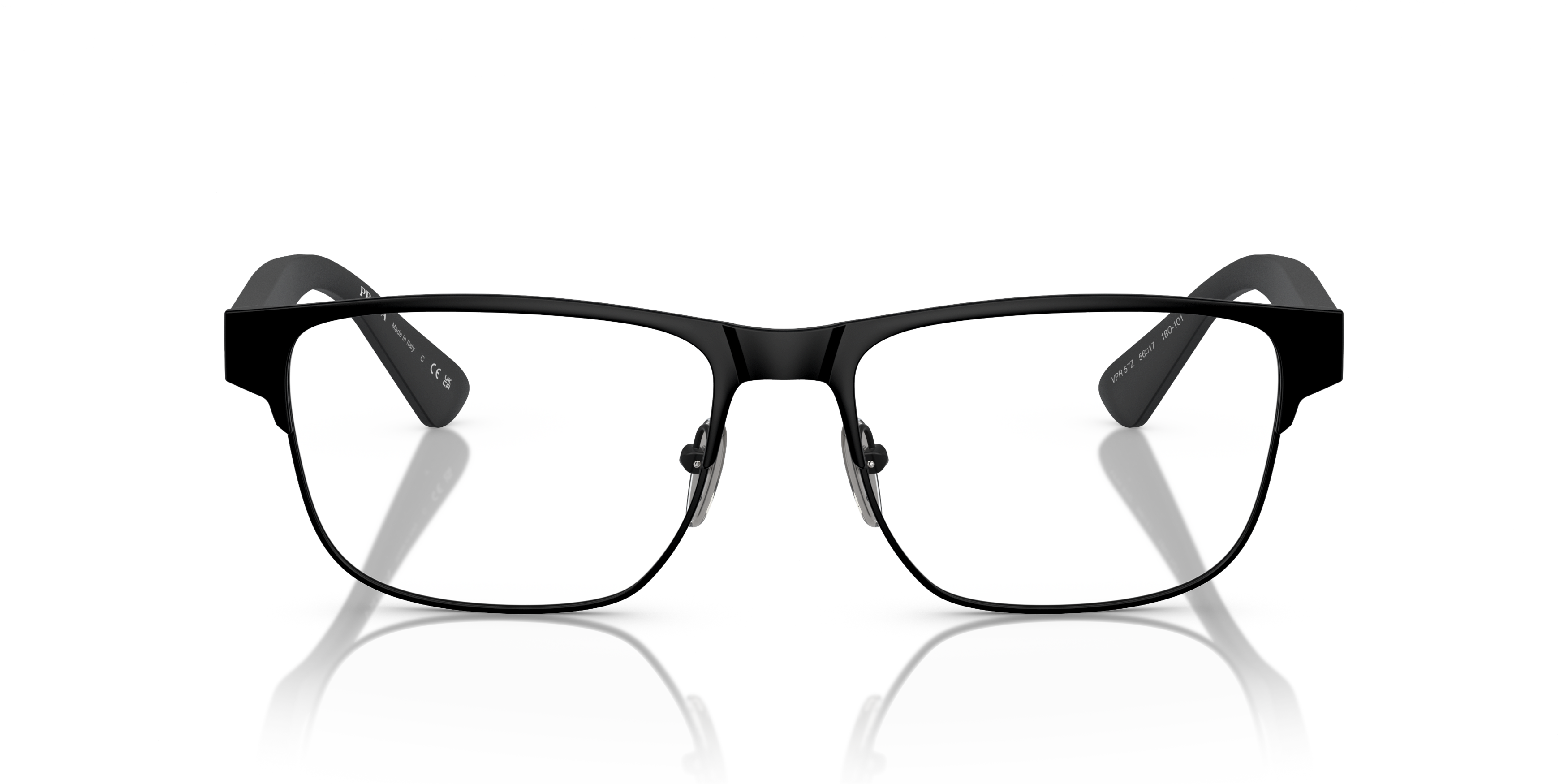 Front Prada PR 57ZV (1BO1O1) Glasses Transparent / Black