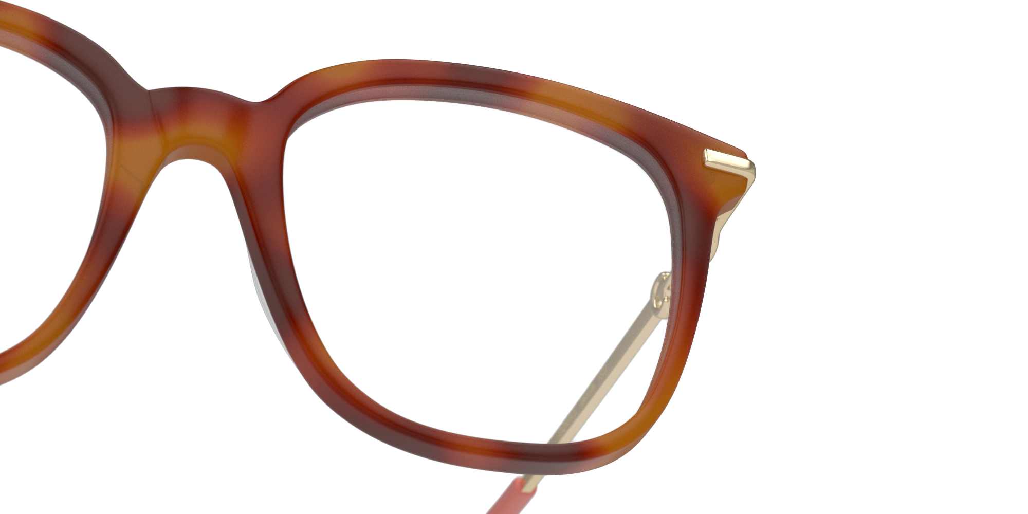 Detail01 Gucci GG 0968O (002) Glasses Transparent / Tortoise Shell