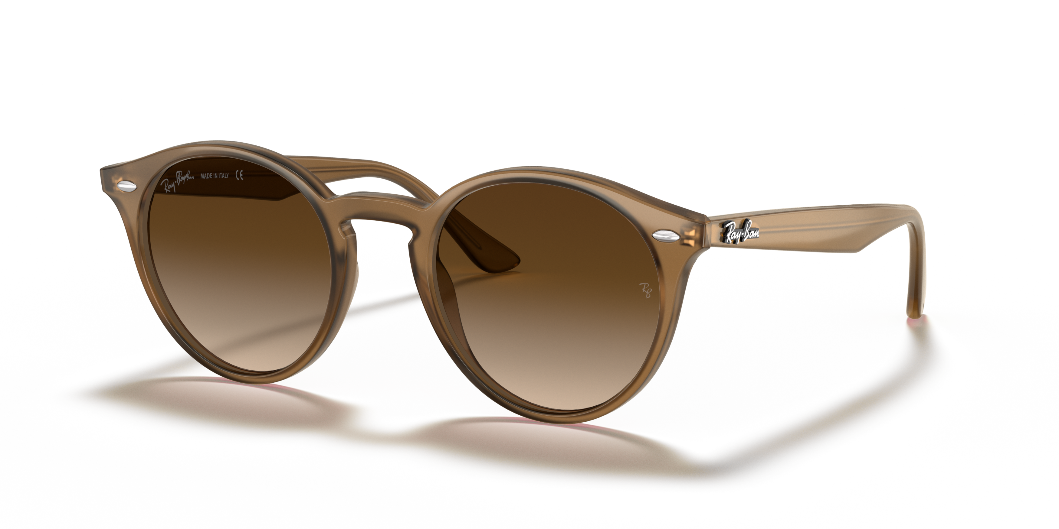 Angle_Left01 Ray-Ban Round RB2180 616613 Bruin / Beige