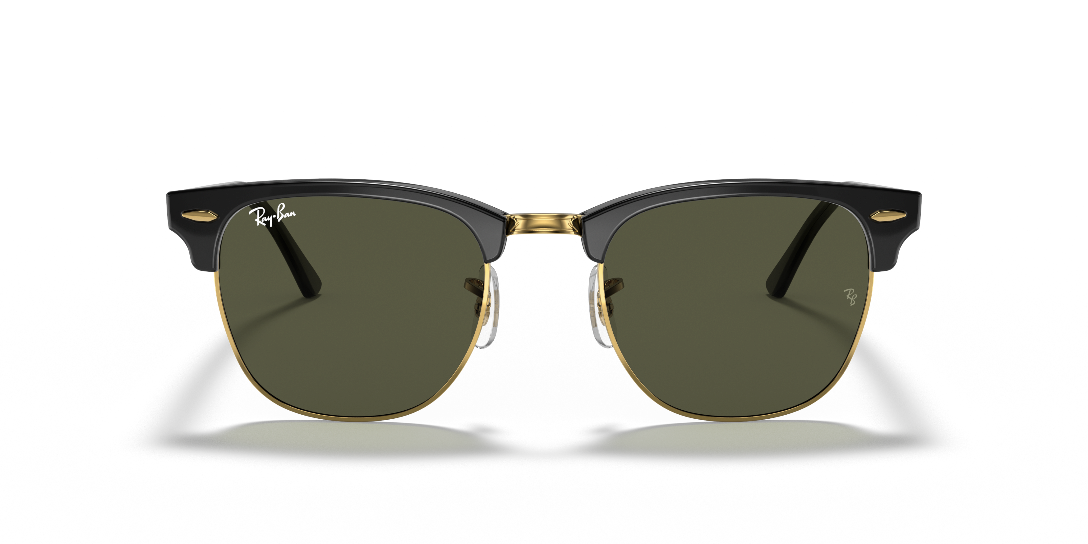 Front Ray-Ban Clubmaster Classic RB3016 W0365 Groen / Zwart