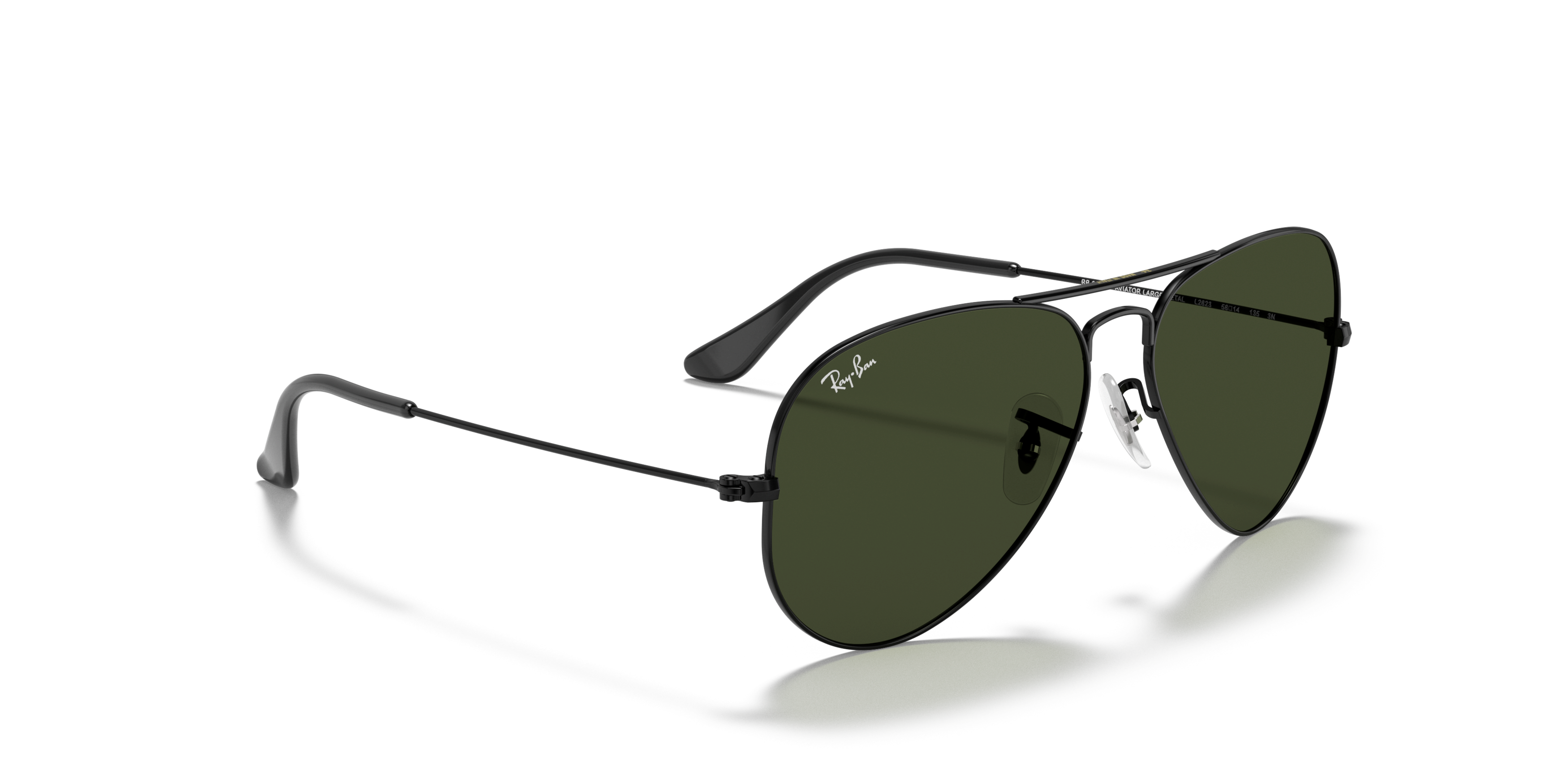 Angle_Right01 Ray-Ban Aviator RB 3025 (112/19) Sunglasses Green / Gold