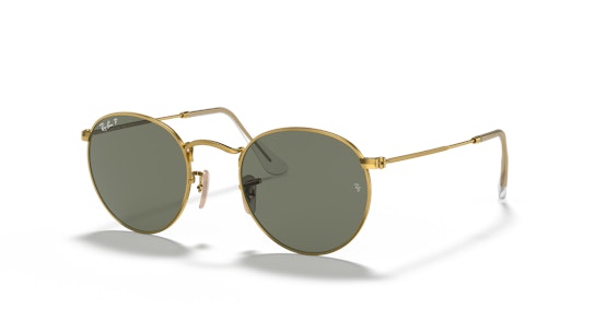 Ray-Ban Round Metal 0RB3447 001/58 Verde / Oro