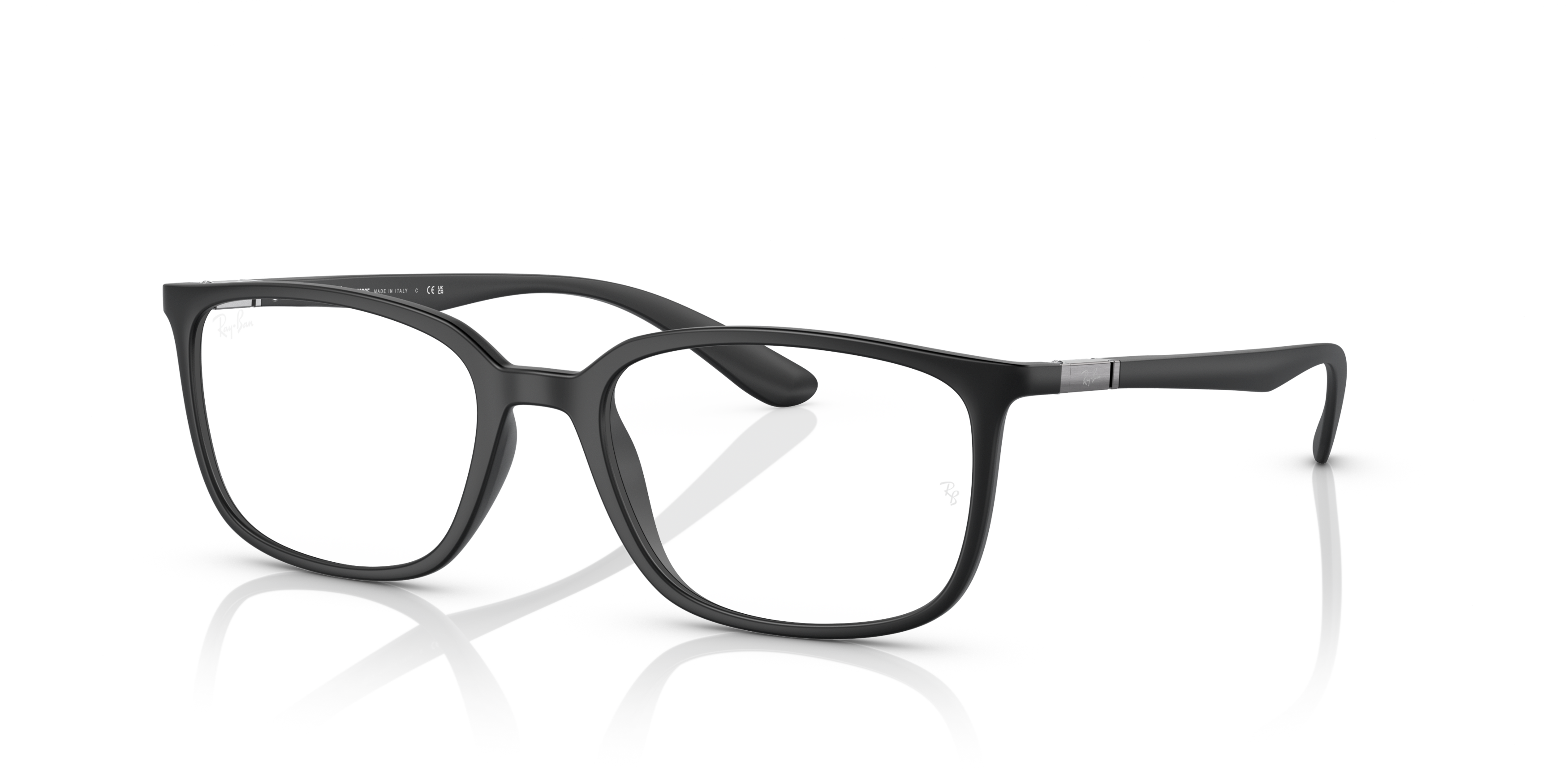Angle_Left01 Ray-Ban RX 7208 Glasses Transparent / Black