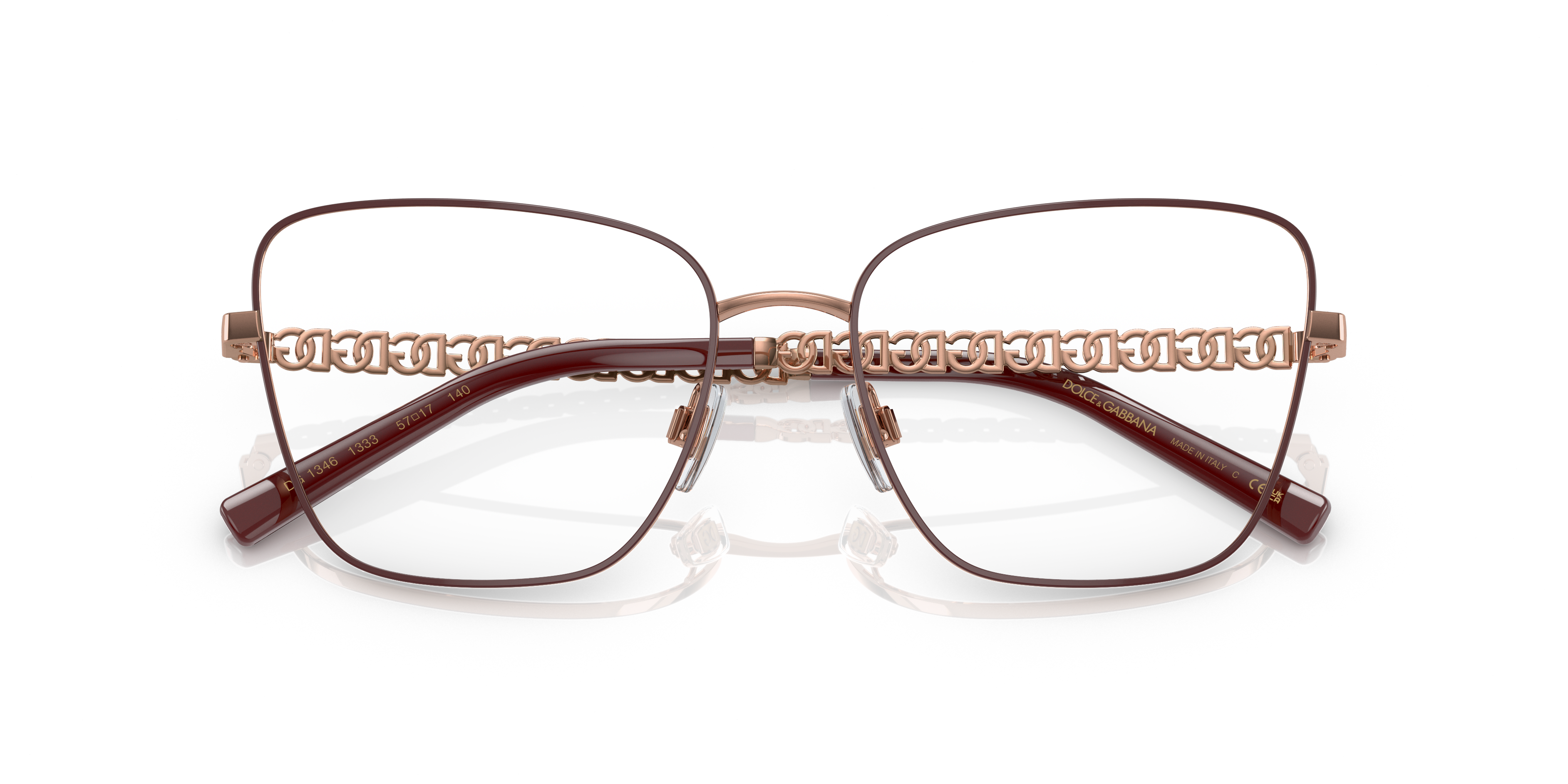 Folded Dolce & Gabbana DG 1346 (1333) Glasses Transparent / Gold