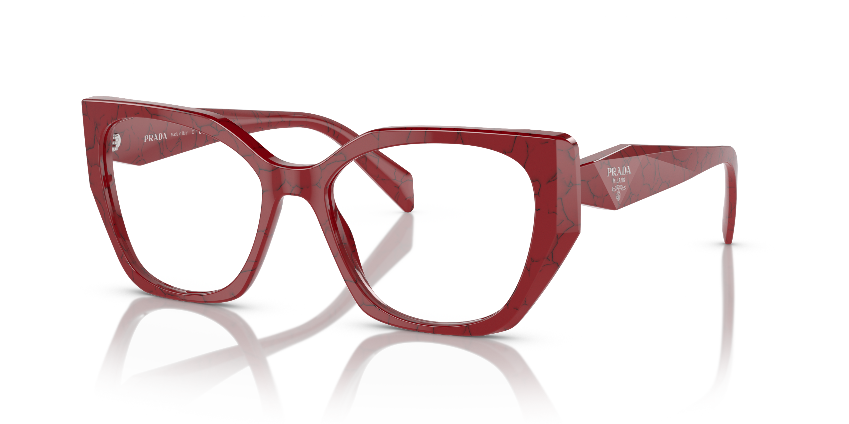 Angle_Left01 Prada PR 18WV Glasses Transparent / Black
