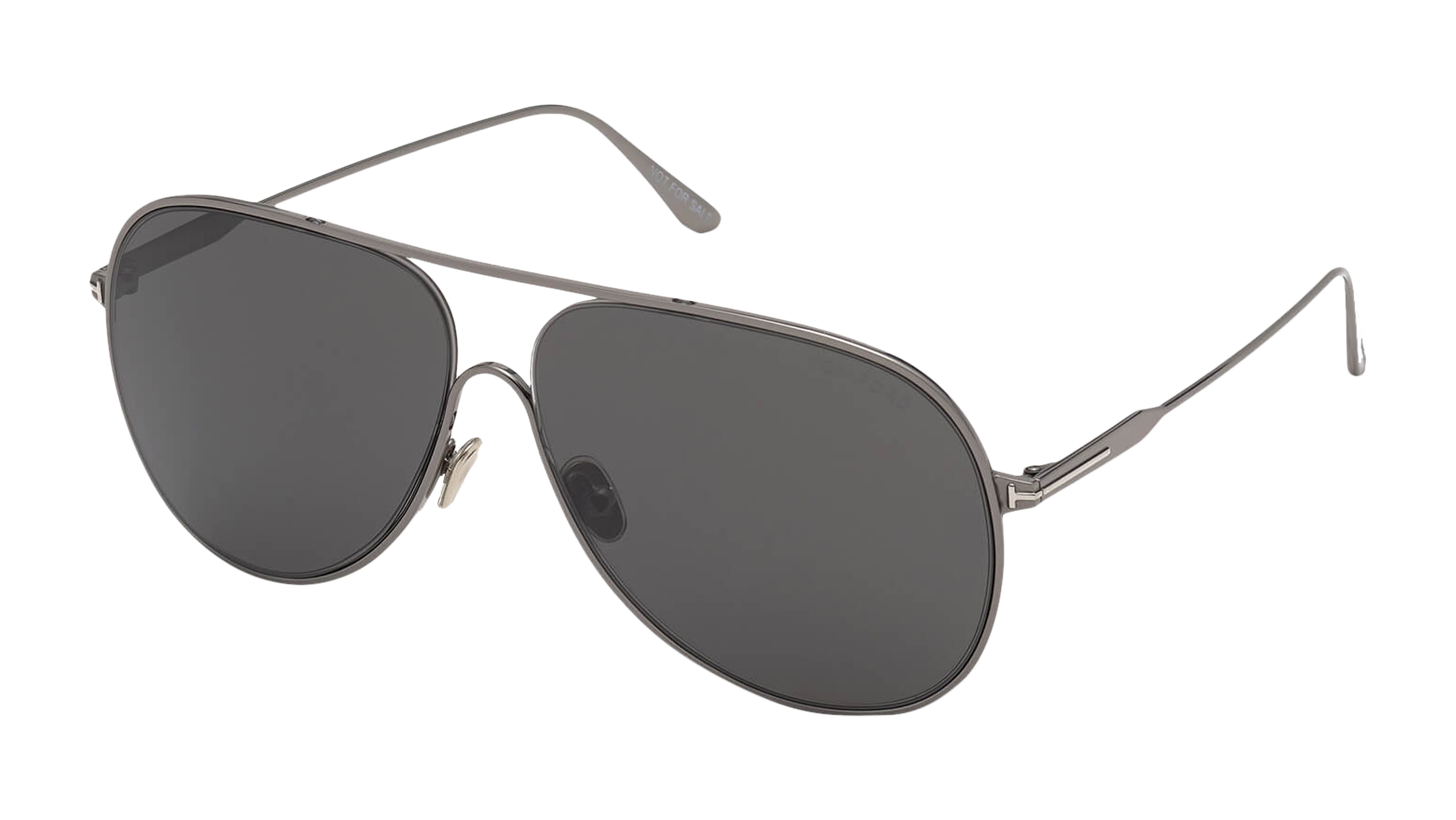 Angle_Left01 Tom Ford Alec FT 824 (12C) Sunglasses Grey / Silver