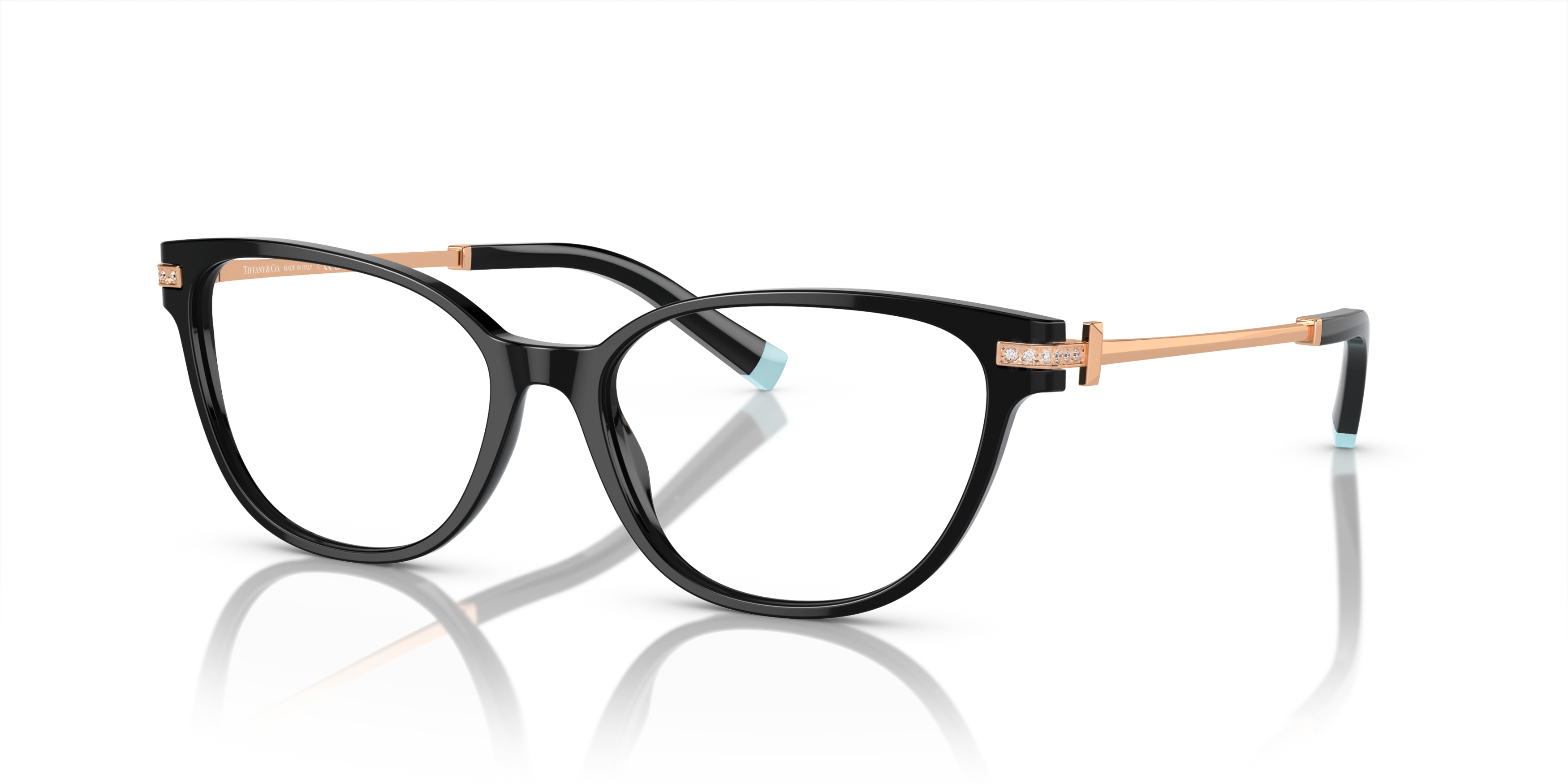Angle_Left01 Tiffany & Co TF 2223B Glasses Transparent / Tortoise Shell