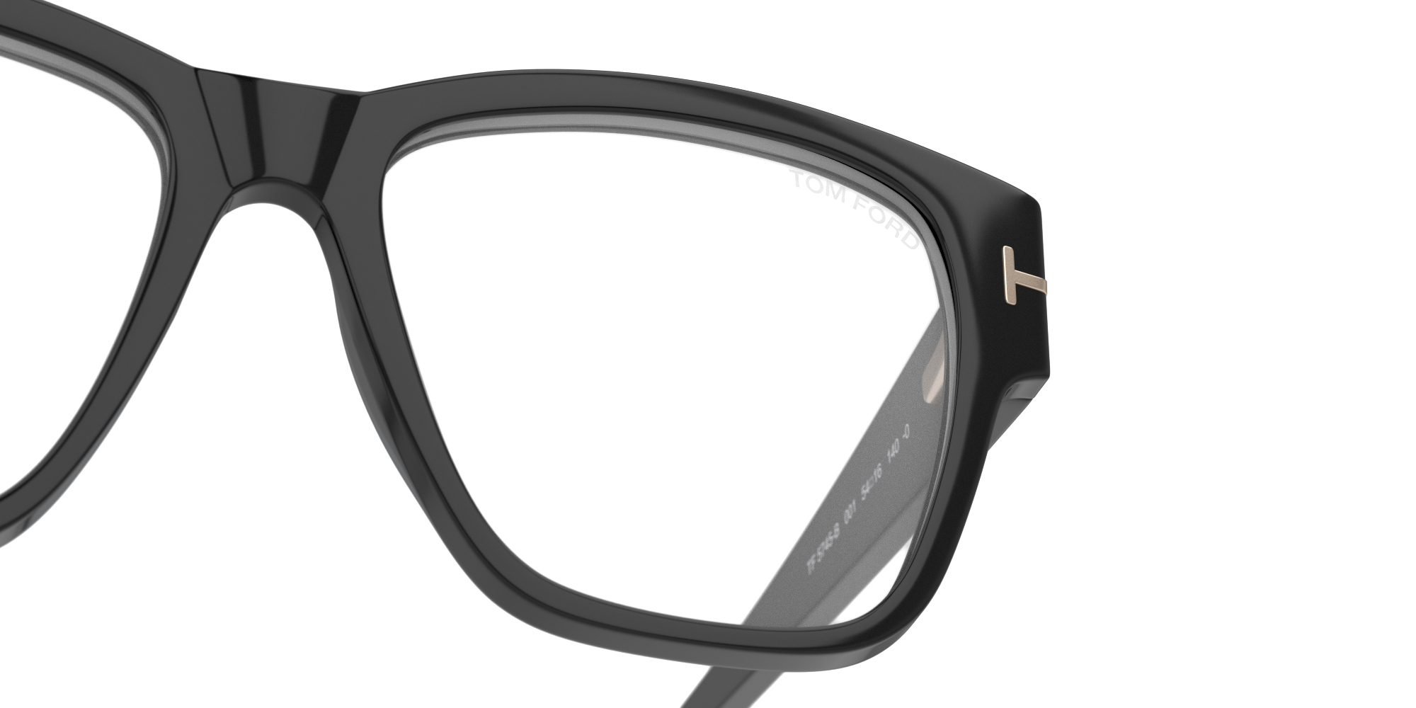 Detail01 Tom Ford FT 5745-B (001) Glasses Transparent / Black