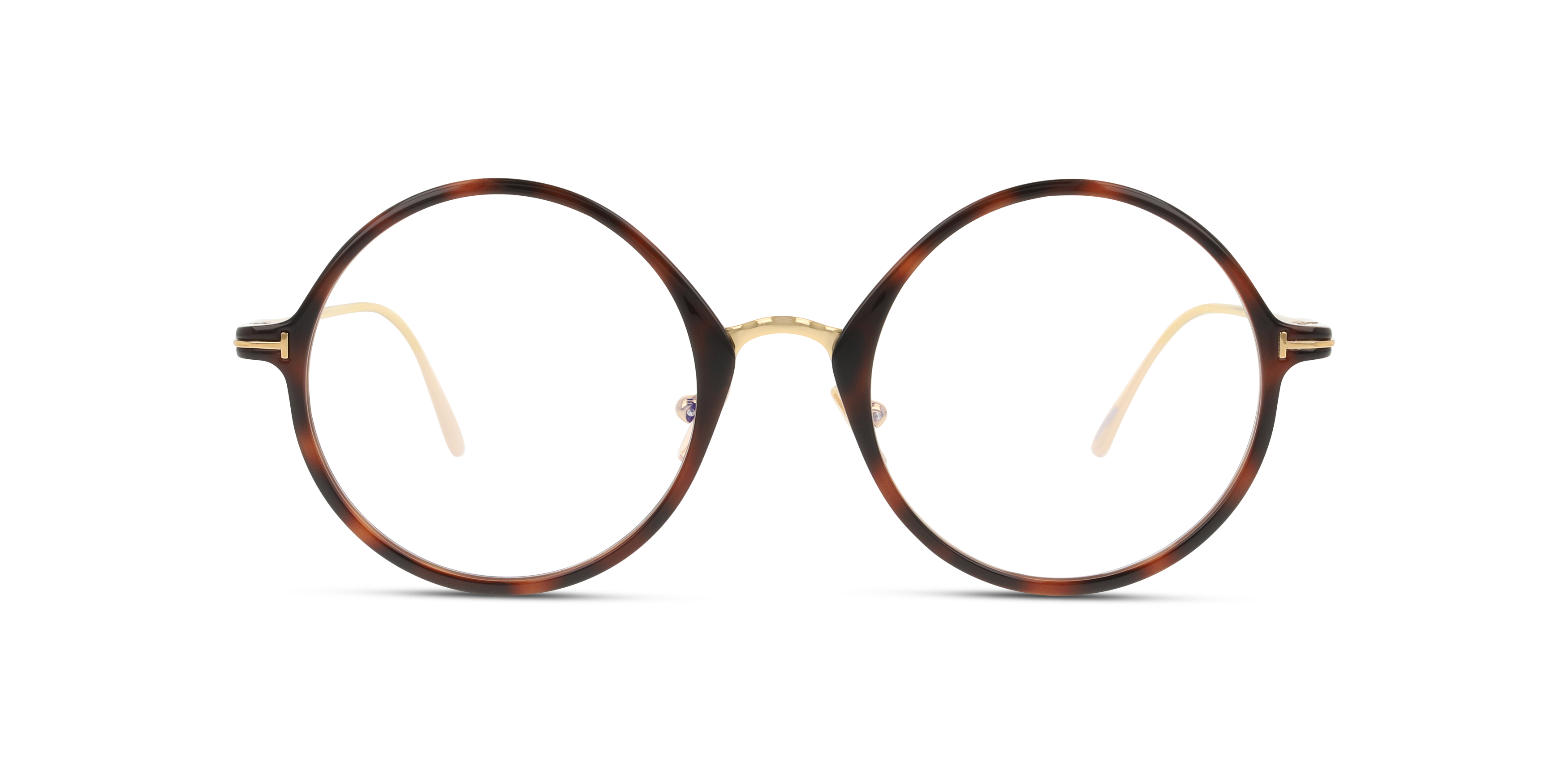 Front Tom Ford FT 5703-B (053) Glasses Transparent / Tortoise Shell