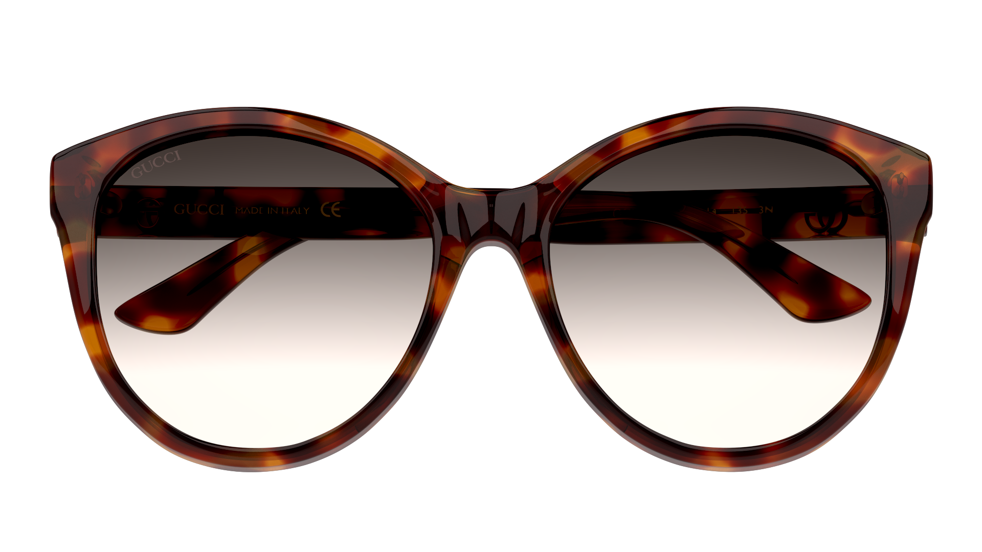 Folded Gucci GG 0631S Sunglasses Brown / Havana