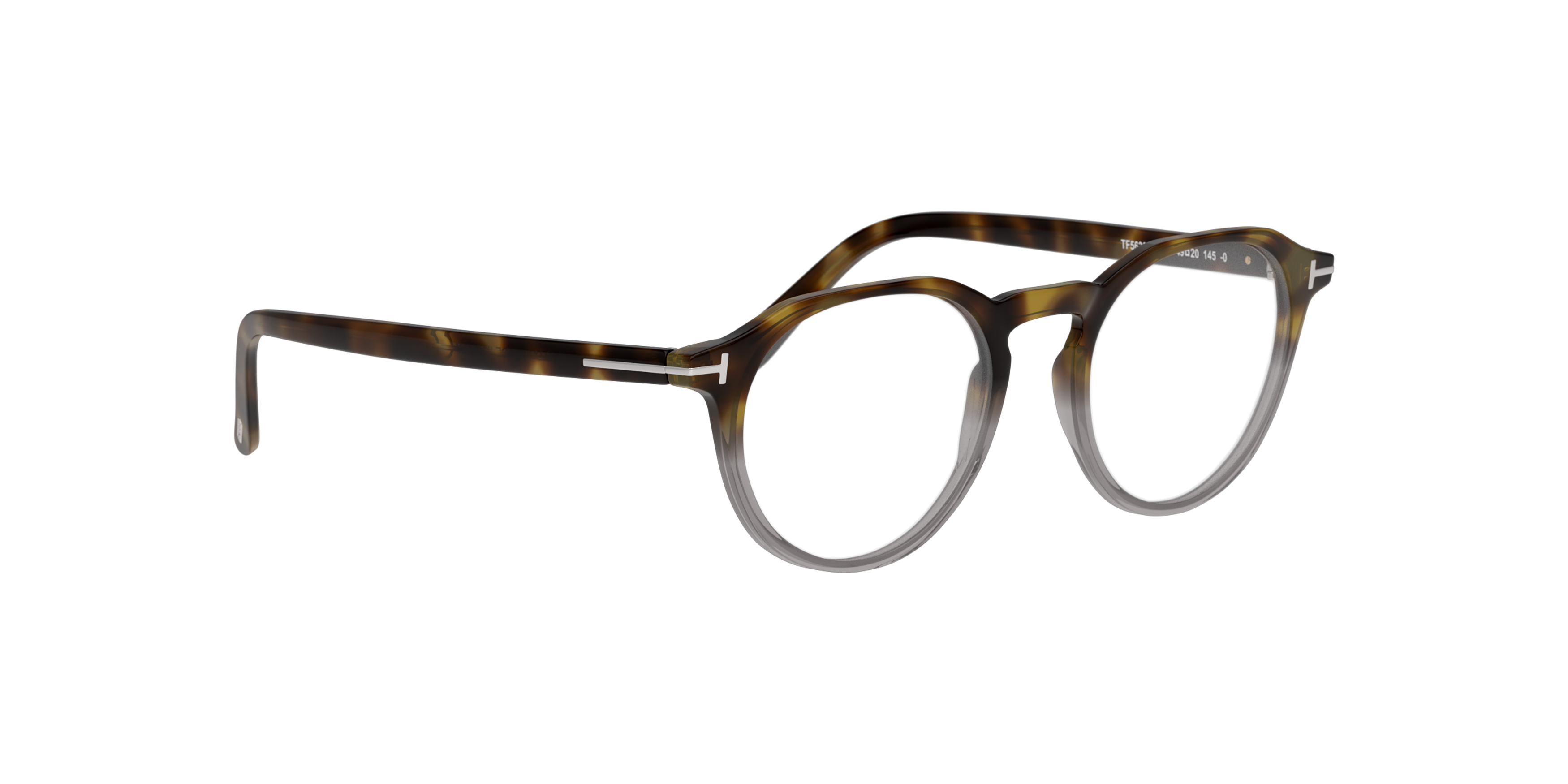 Angle_Right01 Tom Ford FT 5833-B Glasses Transparent / Havana