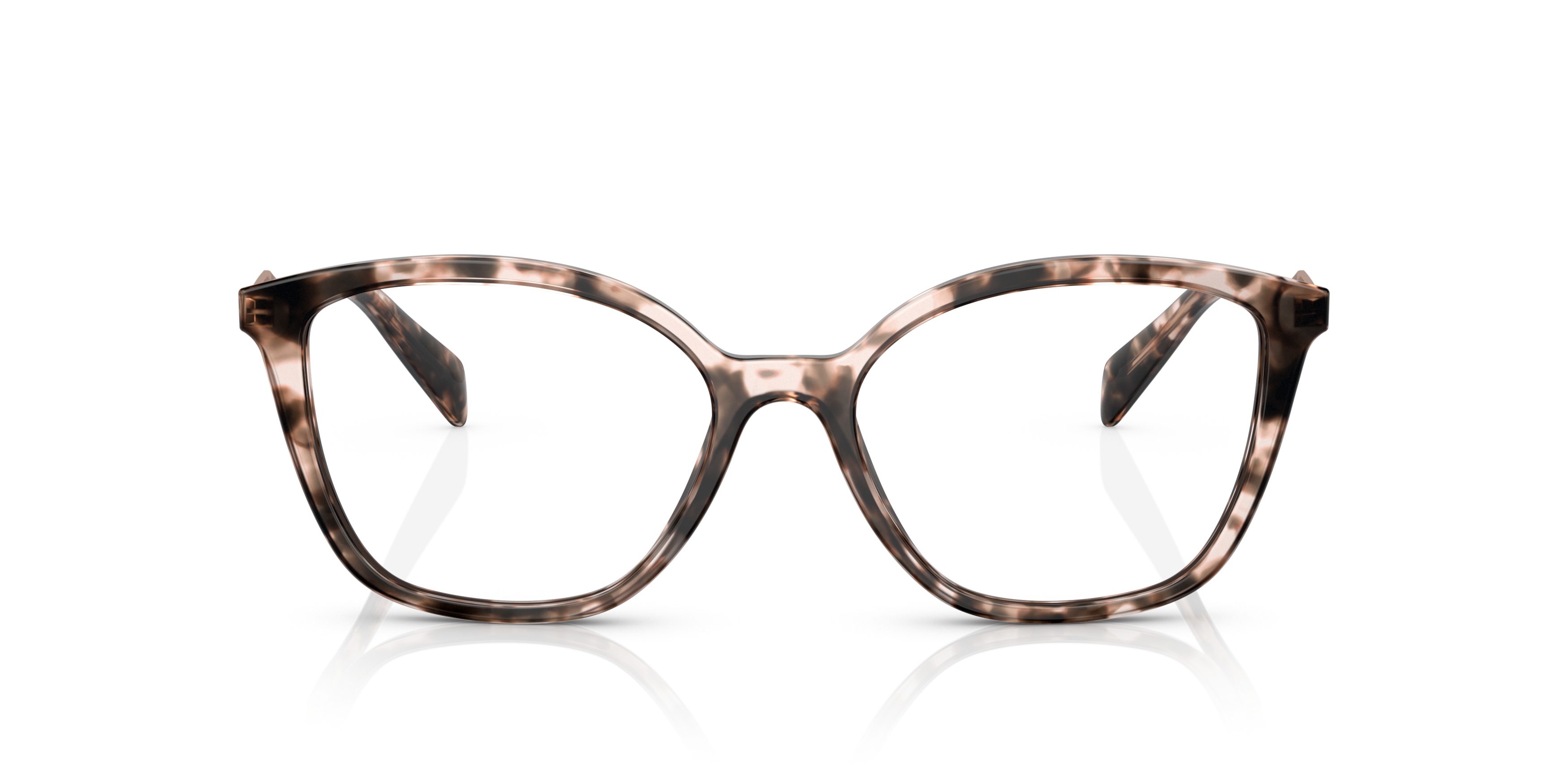 Front Prada PR 02ZV (ROJ1O1) Glasses Transparent / Pink