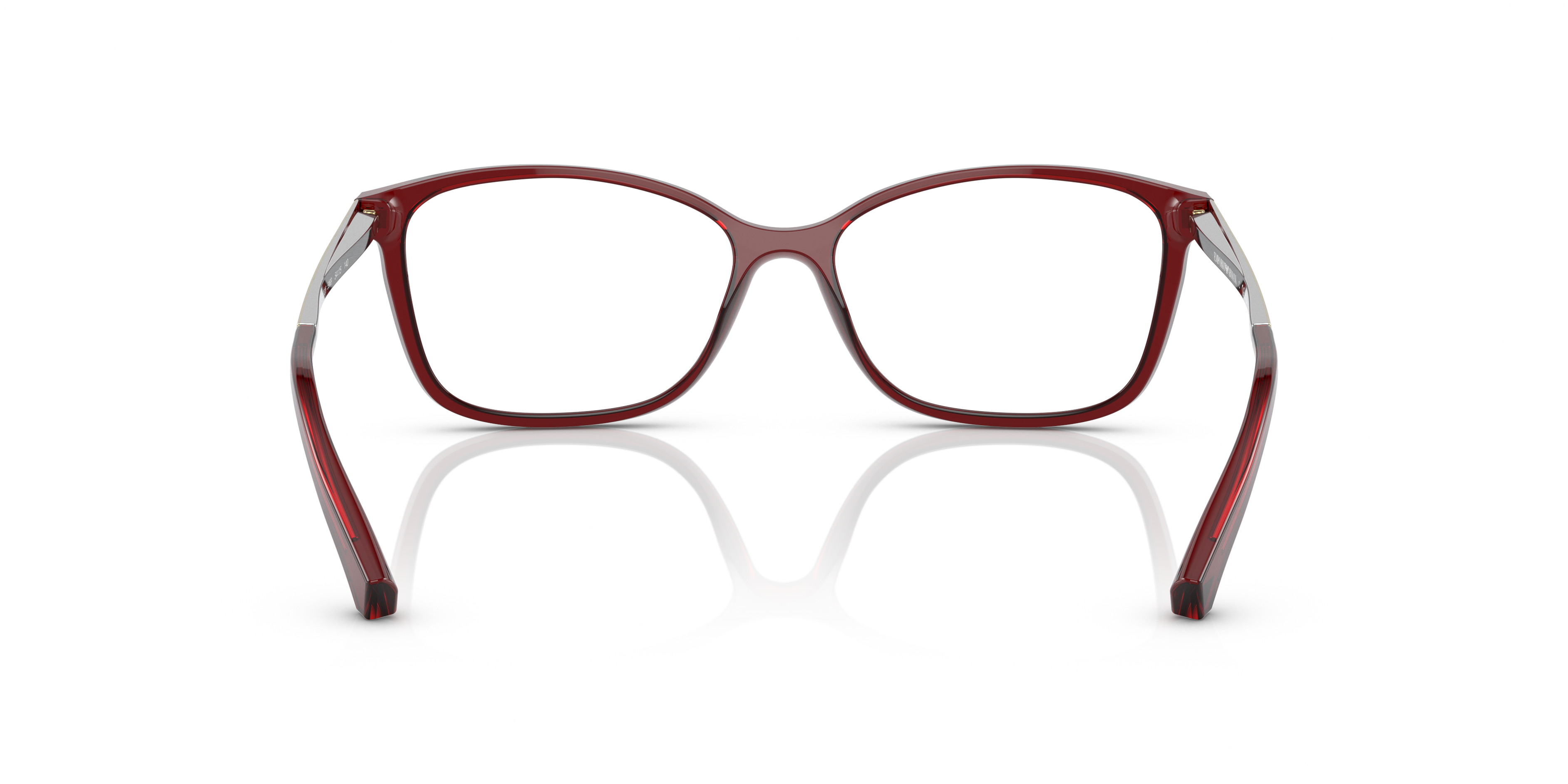 Detail02 Emporio Armani EA 3026 Glasses Transparent / Red