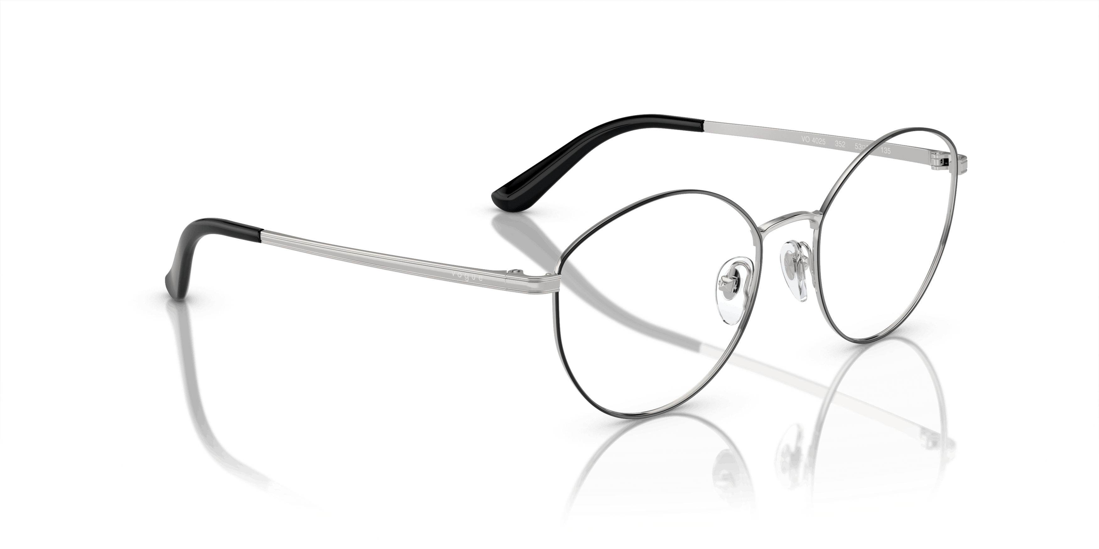 Angle_Right01 Vogue VO4025 352 Zwart, Zilver