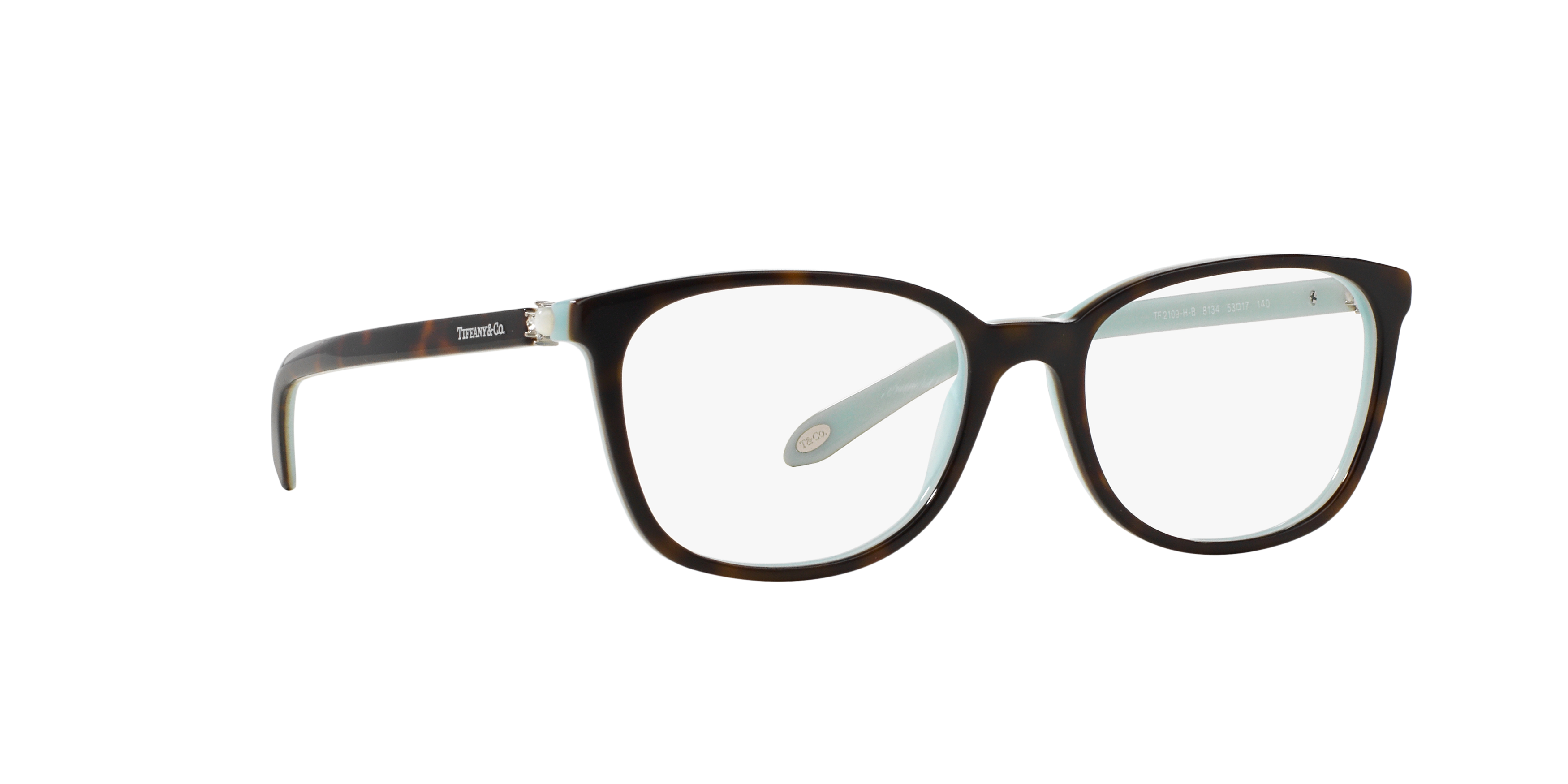 Angle_Right01 Tiffany & Co TF 2109HB Glasses Transparent / Tortoise Shell