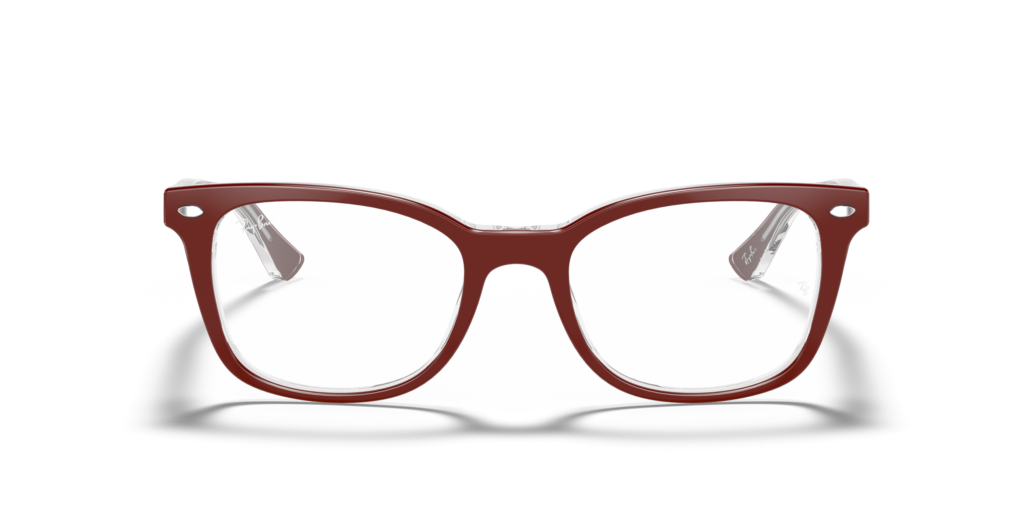 Front Ray-Ban RX 5285 Glasses Transparent / Red