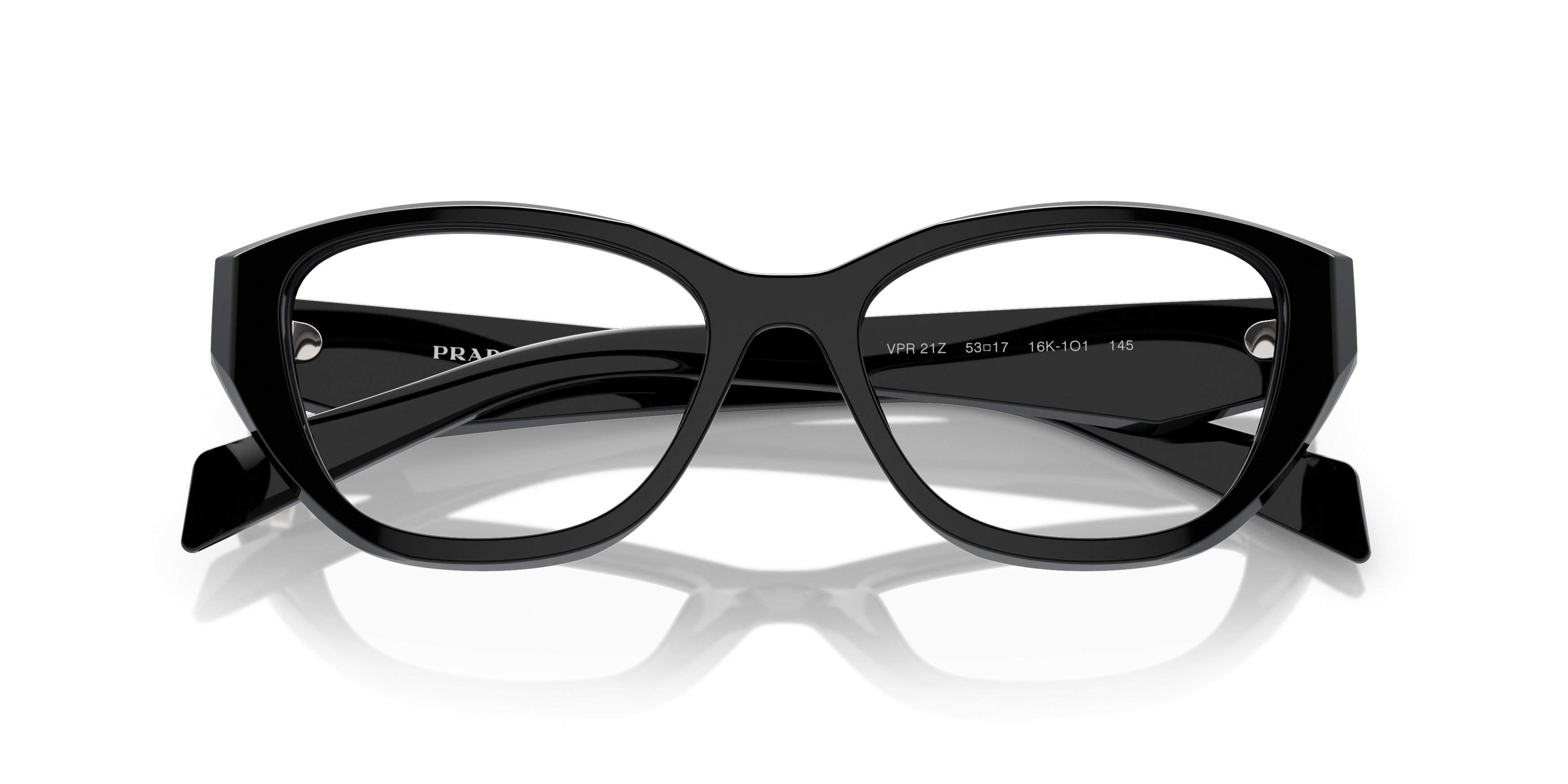 Folded Prada PR 21ZV (16K1O1) Glasses Transparent / Black