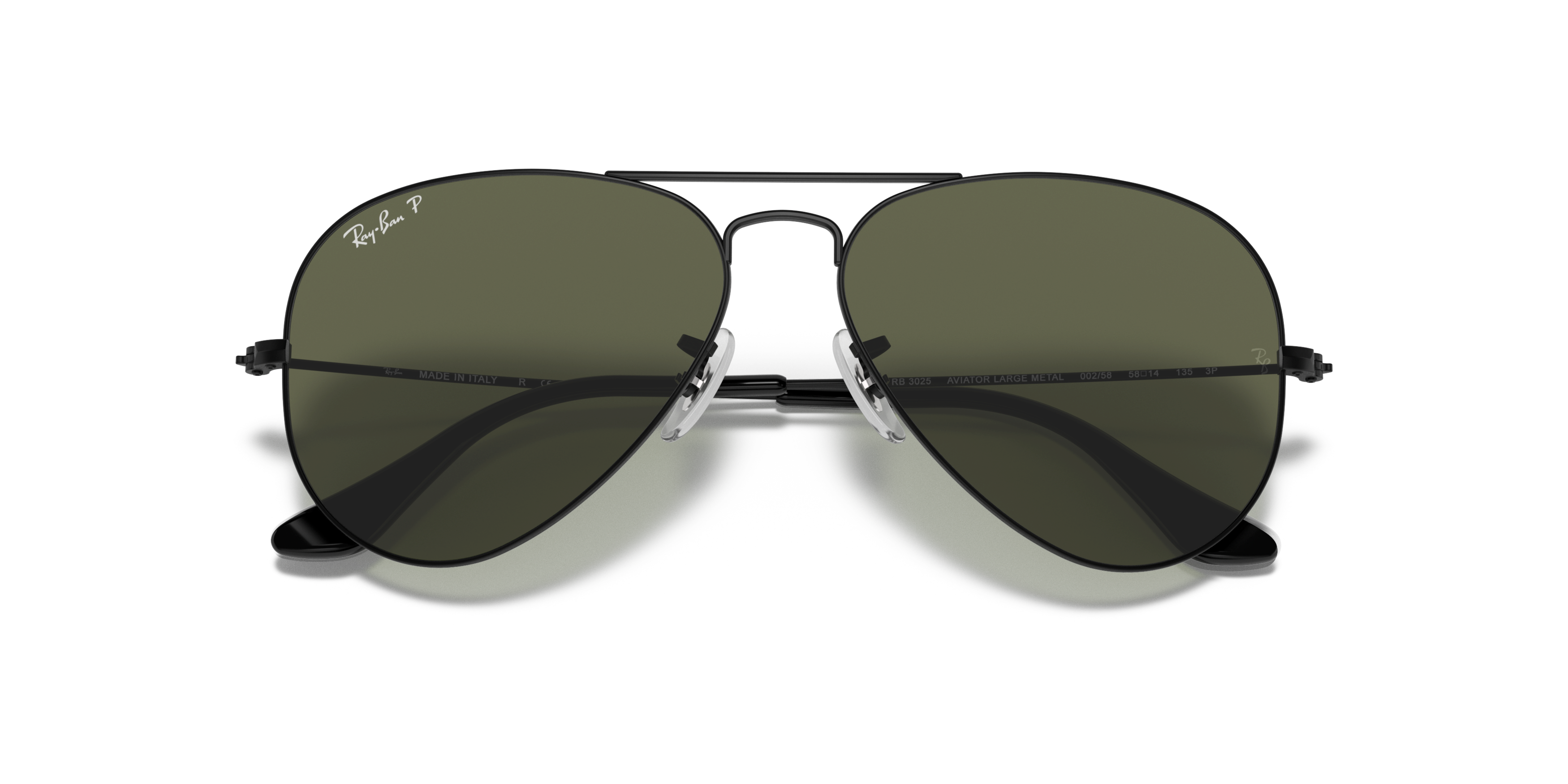 Folded Ray-Ban RB 3025 Sunglasses Green / Black