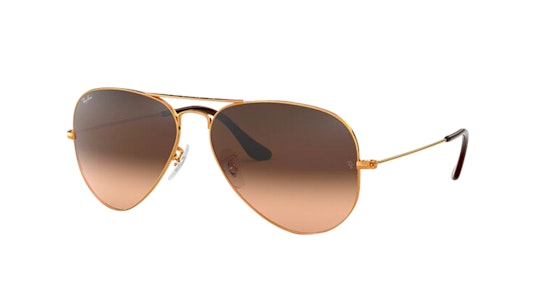 Ray-Ban Aviator Gradient RB3025 9001A5 Roze / Zilver, Bruin