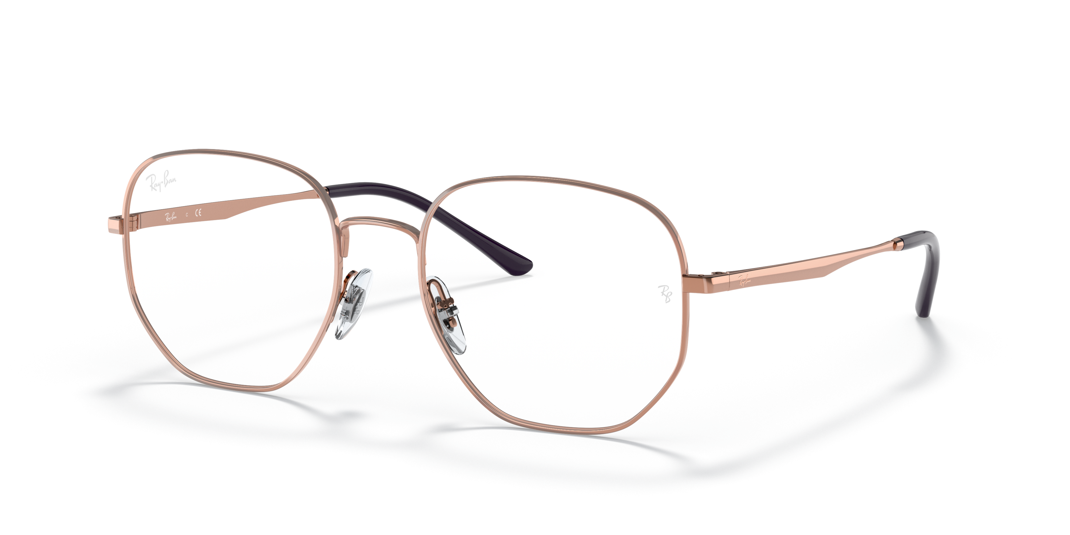 Angle_Left01 Ray-Ban RX 3682V Glasses Transparent / Pink