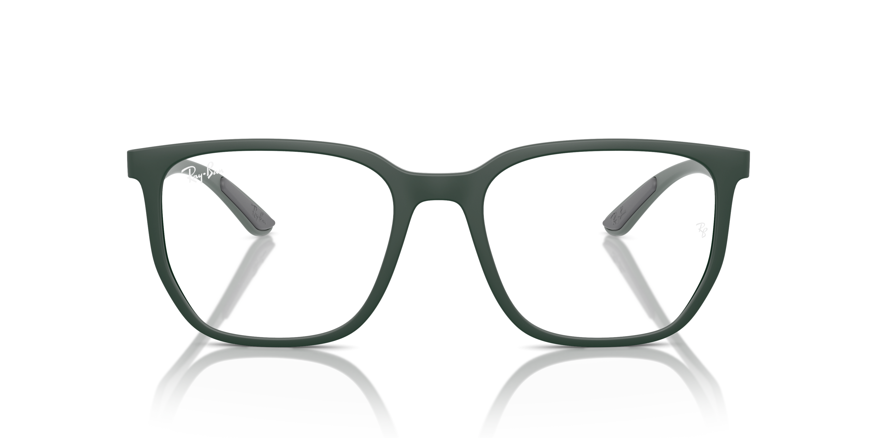 Front Ray-Ban RX 7235 Glasses Transparent / Green