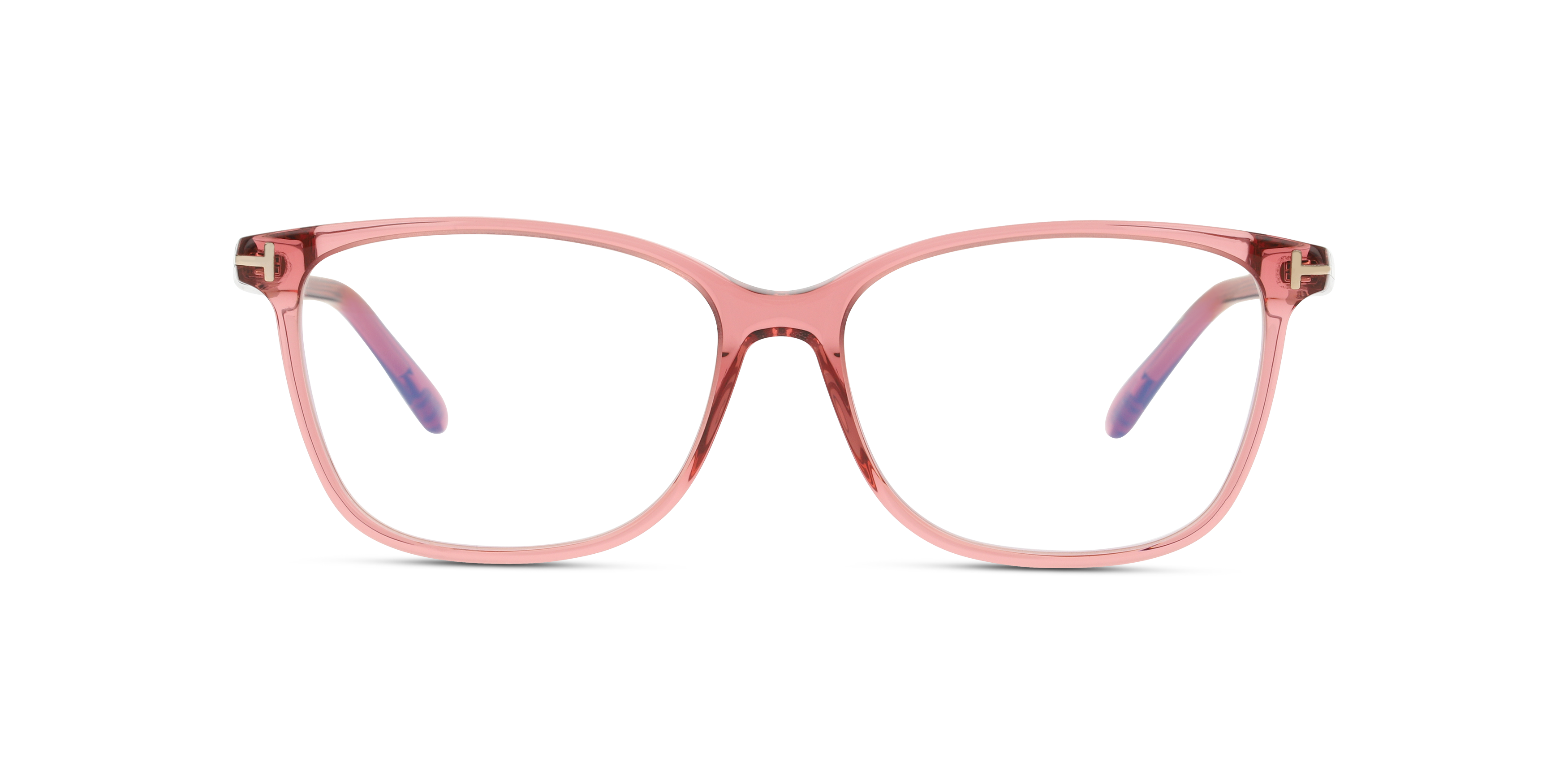 Front Tom Ford FT 5842-B Glasses Transparent / Havana