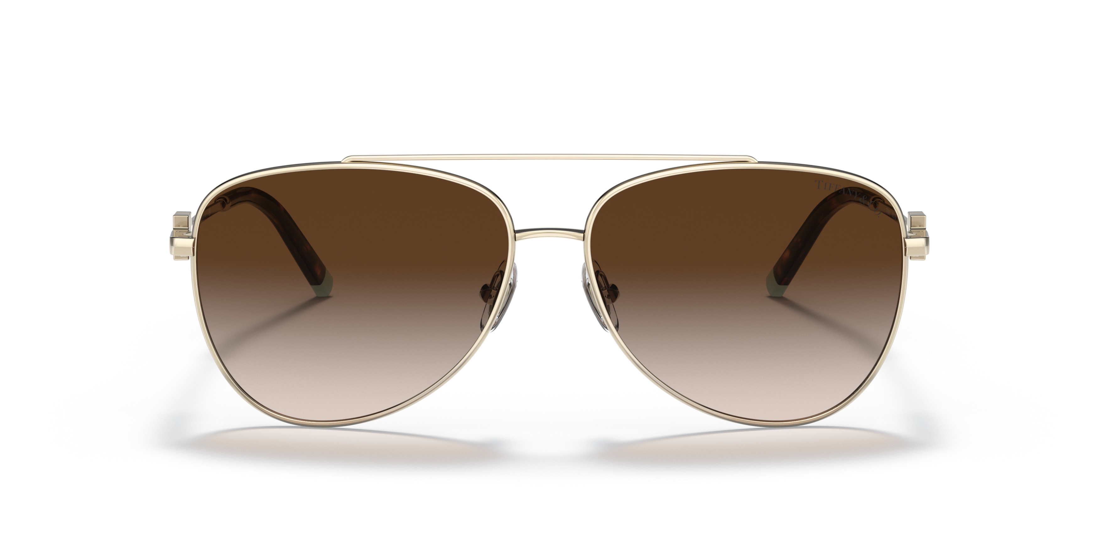 Front Tiffany & Co TF 3080 Sunglasses Brown / Gold