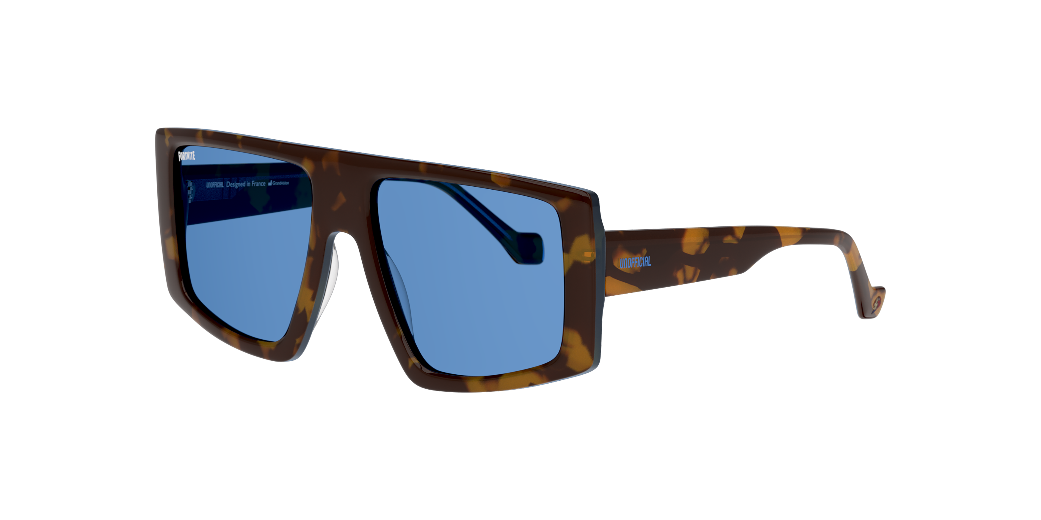 Angle_Left01 Fortnite with Unofficial UNSU0146 Sunglasses Blue / Havana