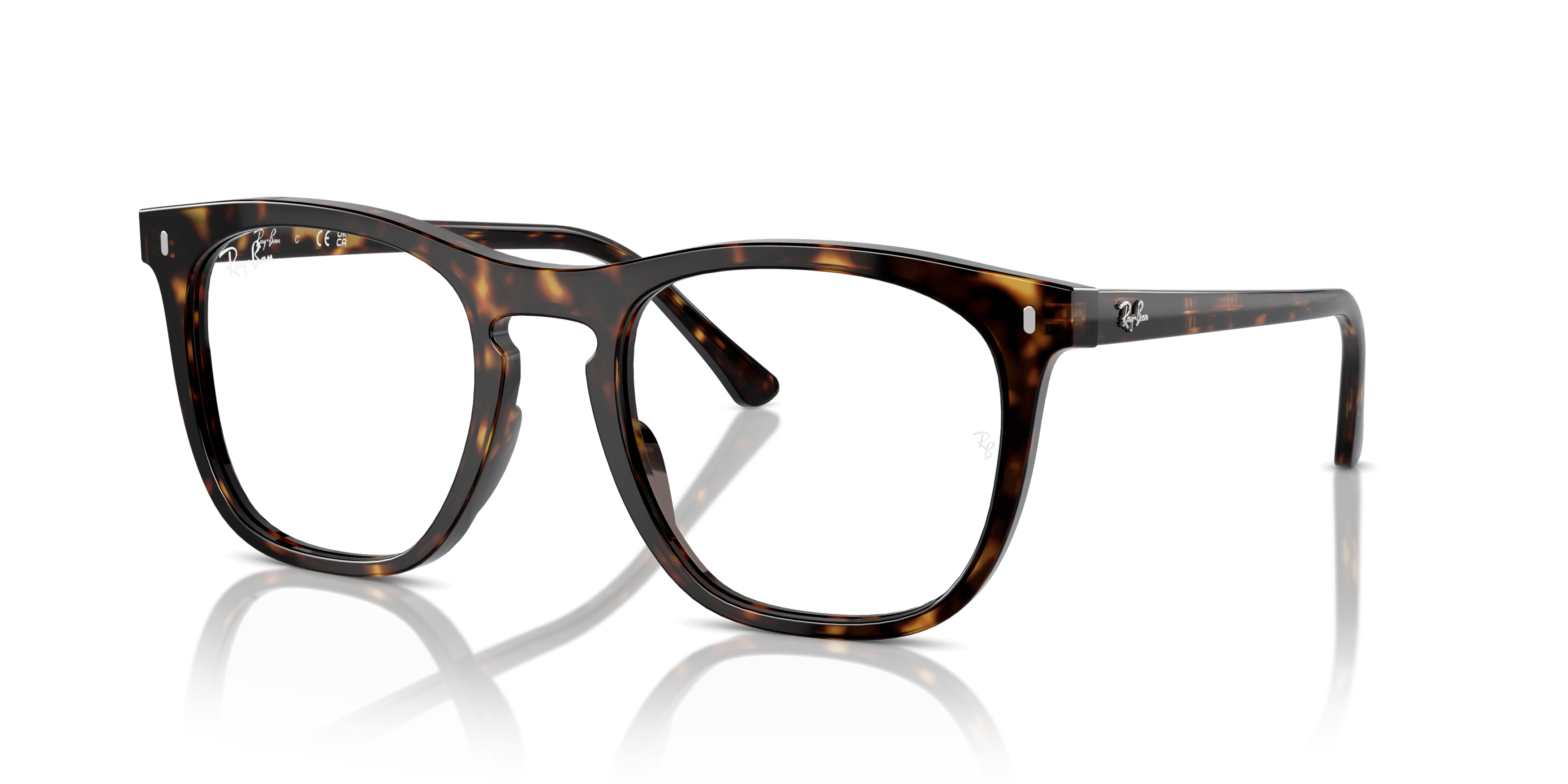 Angle_Left01 Ray-Ban RX 2210V Glasses Transparent / Tortoise Shell