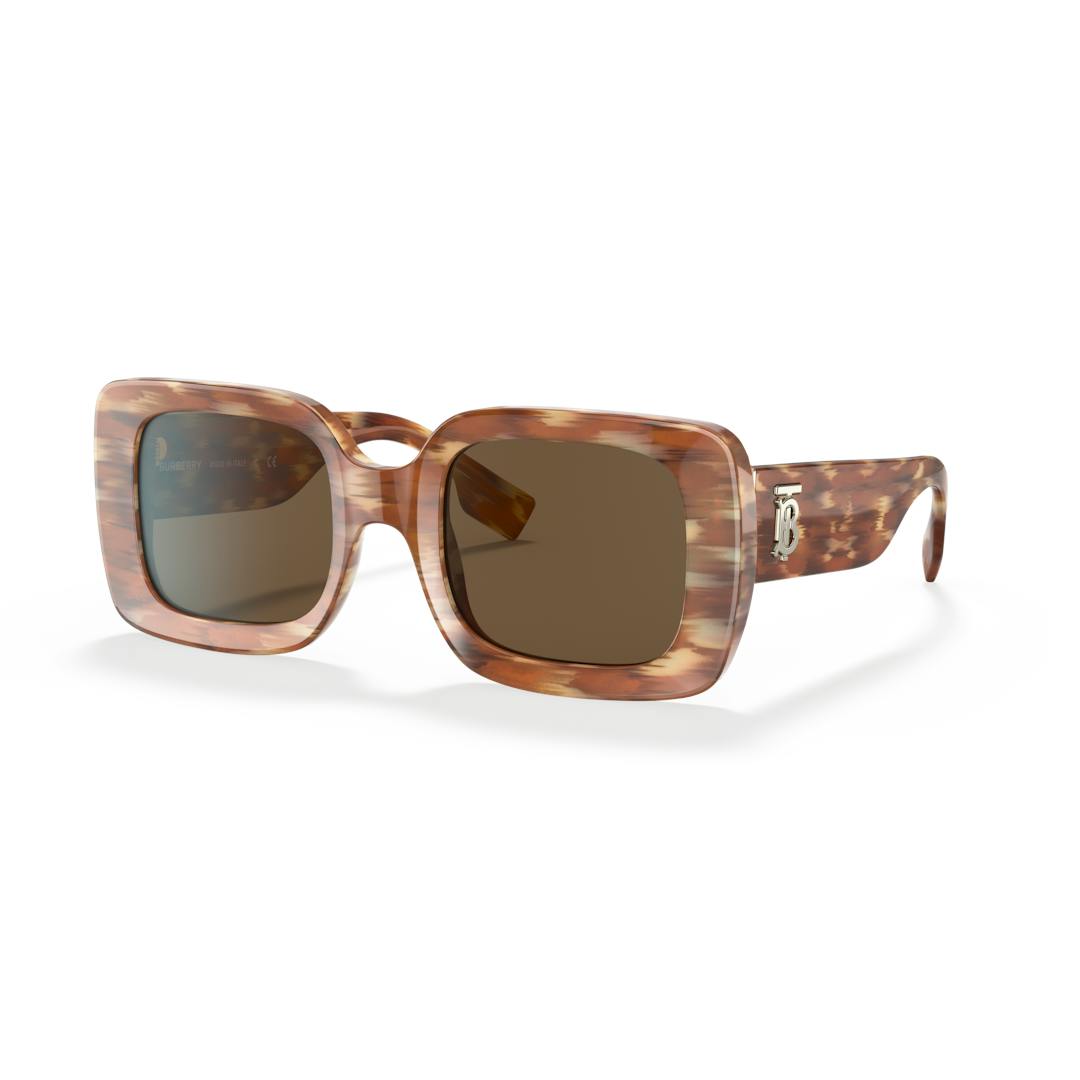 Burberry BE4327 Lunettes de Soleil Homme - Carrée Marron