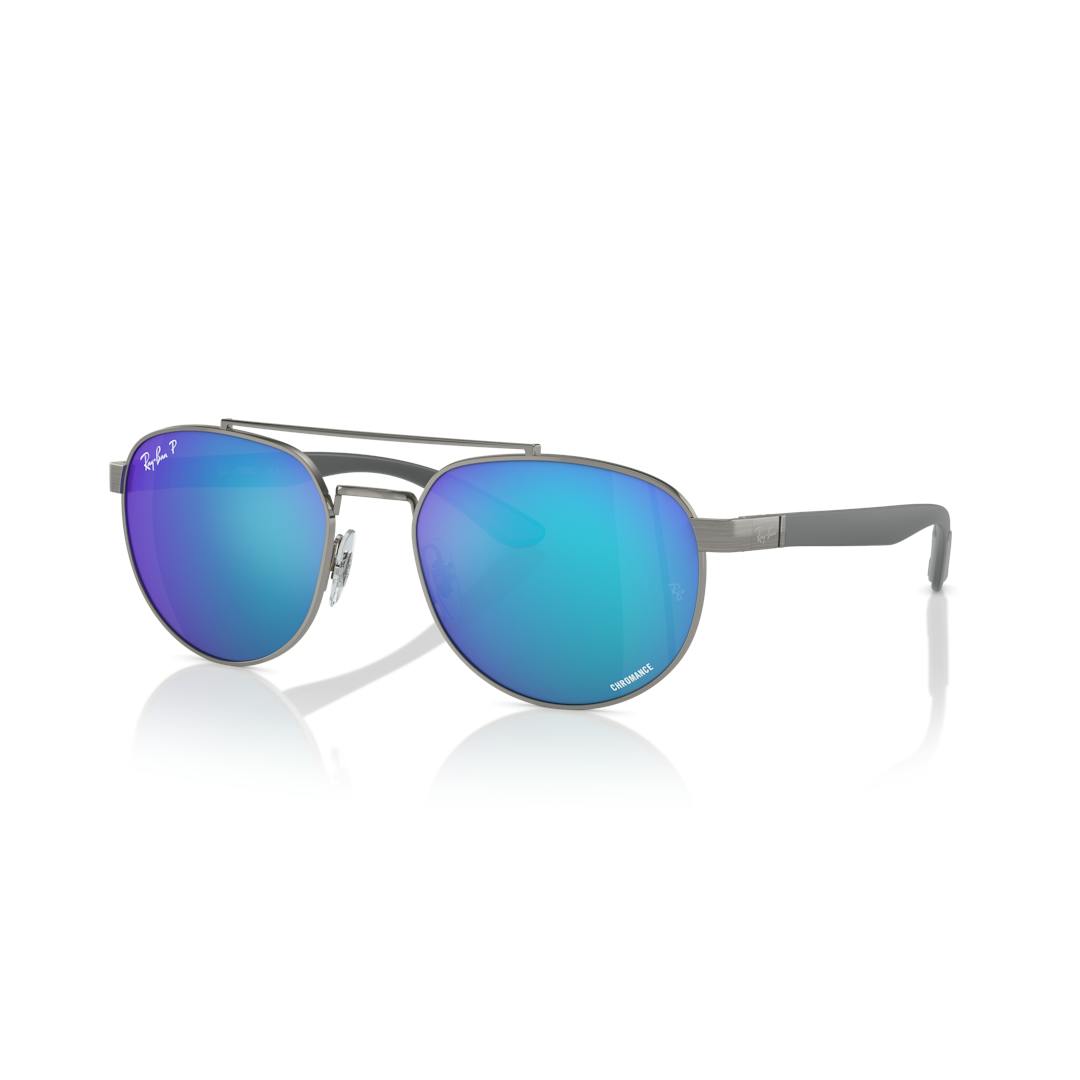 Ray-Ban Chromance 0RB3736CH Solbriller - Runde Grå Polariserede og Spejlvendte Linser