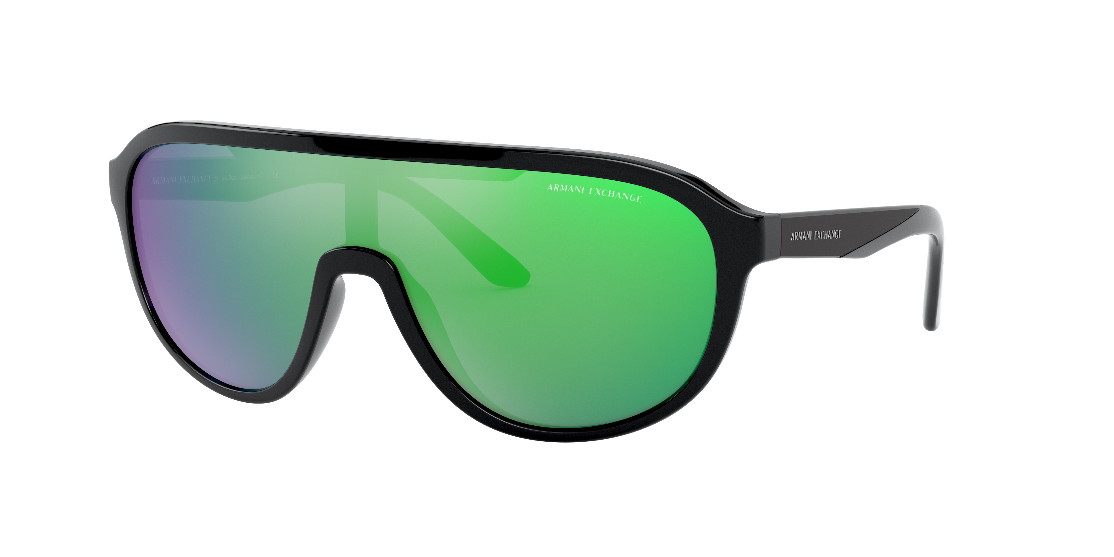 Angle_Left01 Armani Exchange AX 4099S Sunglasses Green / Black