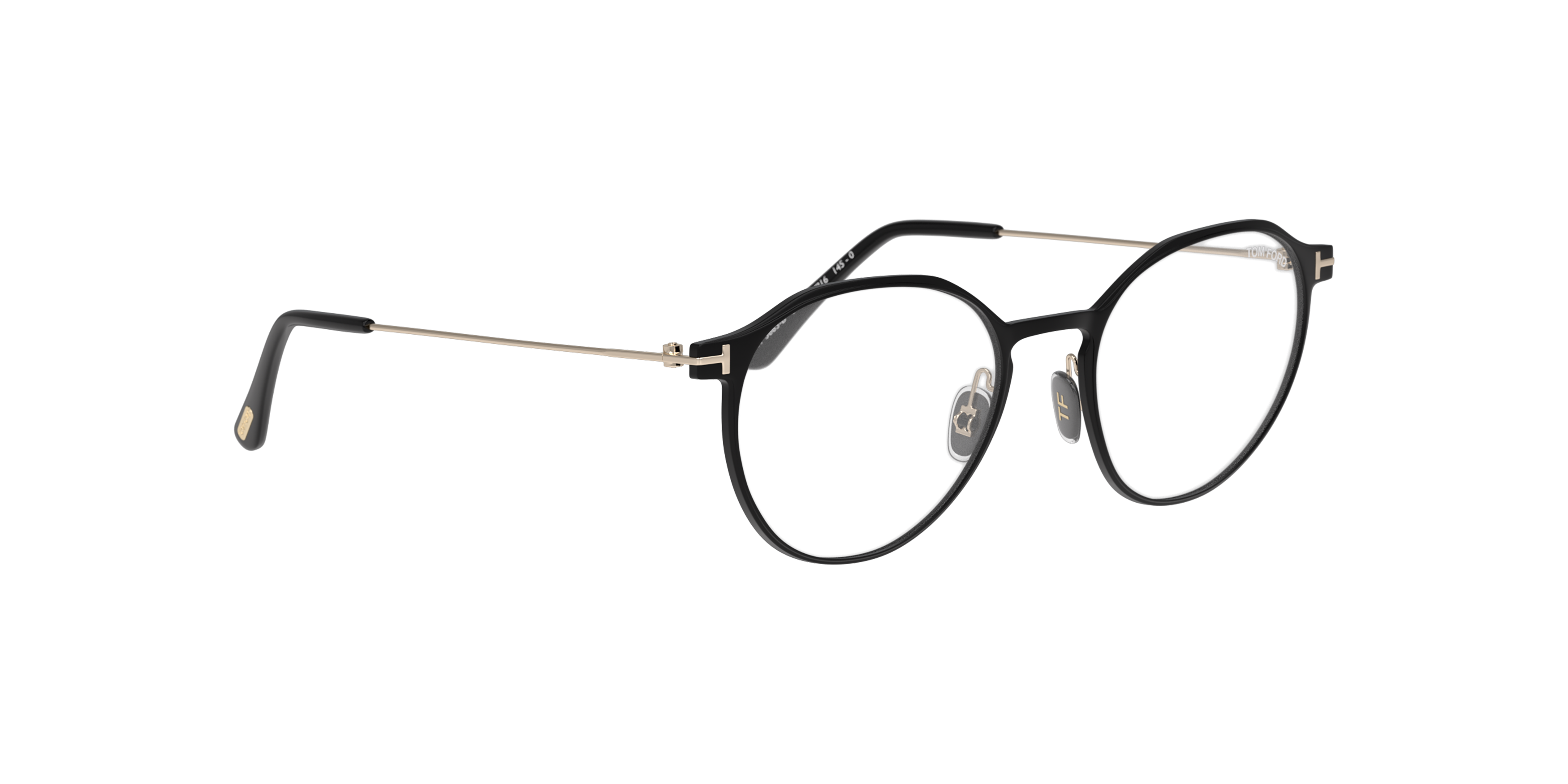 Angle_Right01 Tom Ford FT5866-B (002) Glasses Transparent / Black