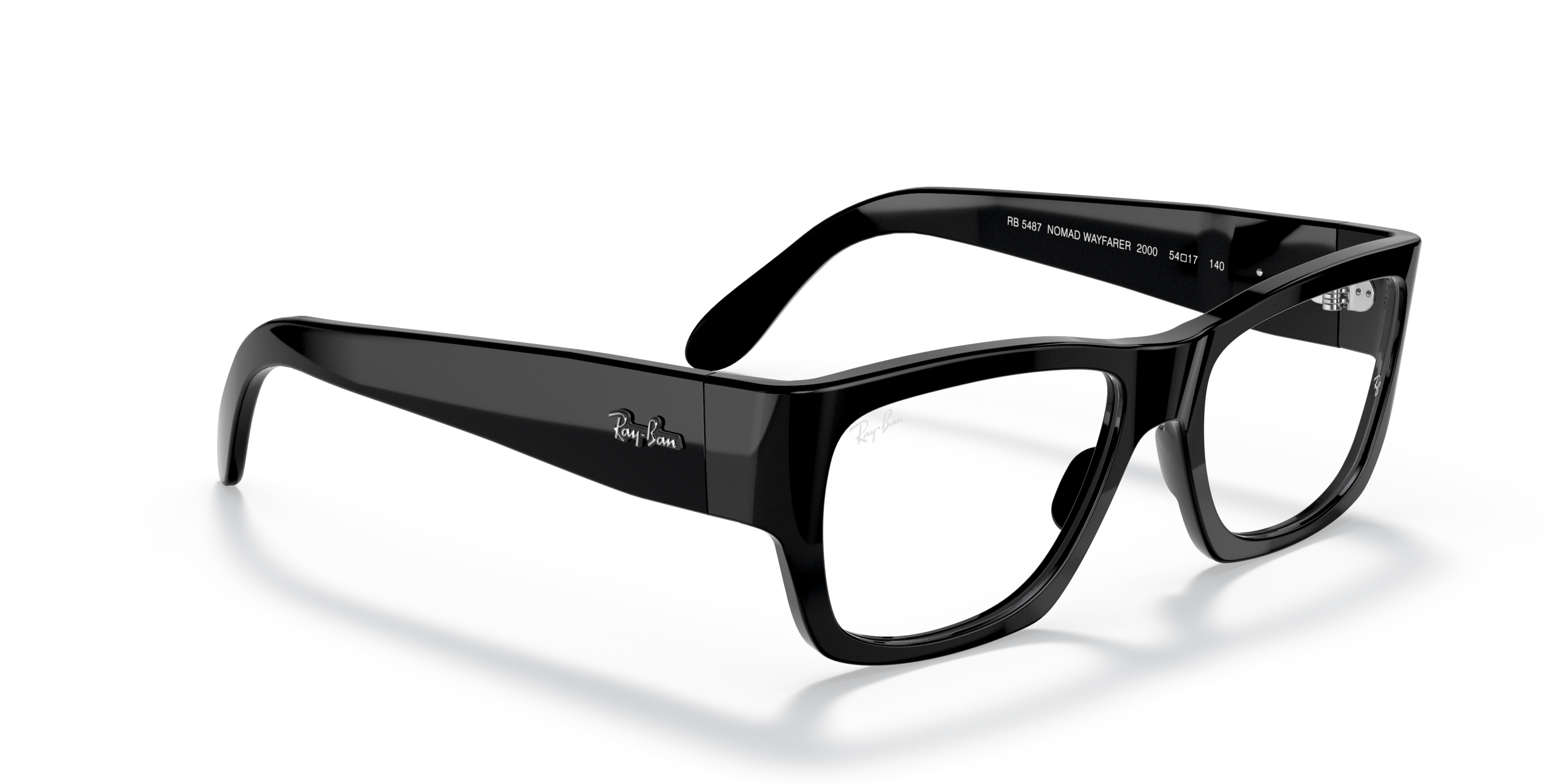 Angle_Right01 Ray-Ban RX 5487 Glasses Transparent / Black