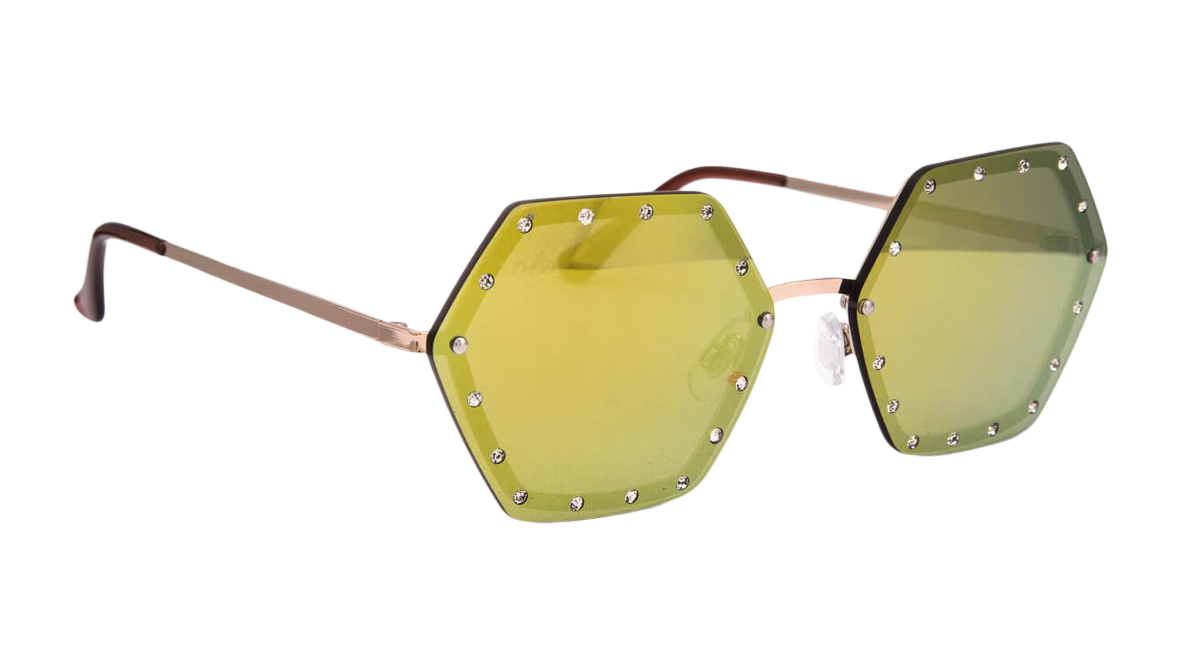 Angle_Left01 Jeepers Peepers JP 18532 (DD) Sunglasses Green / Gold