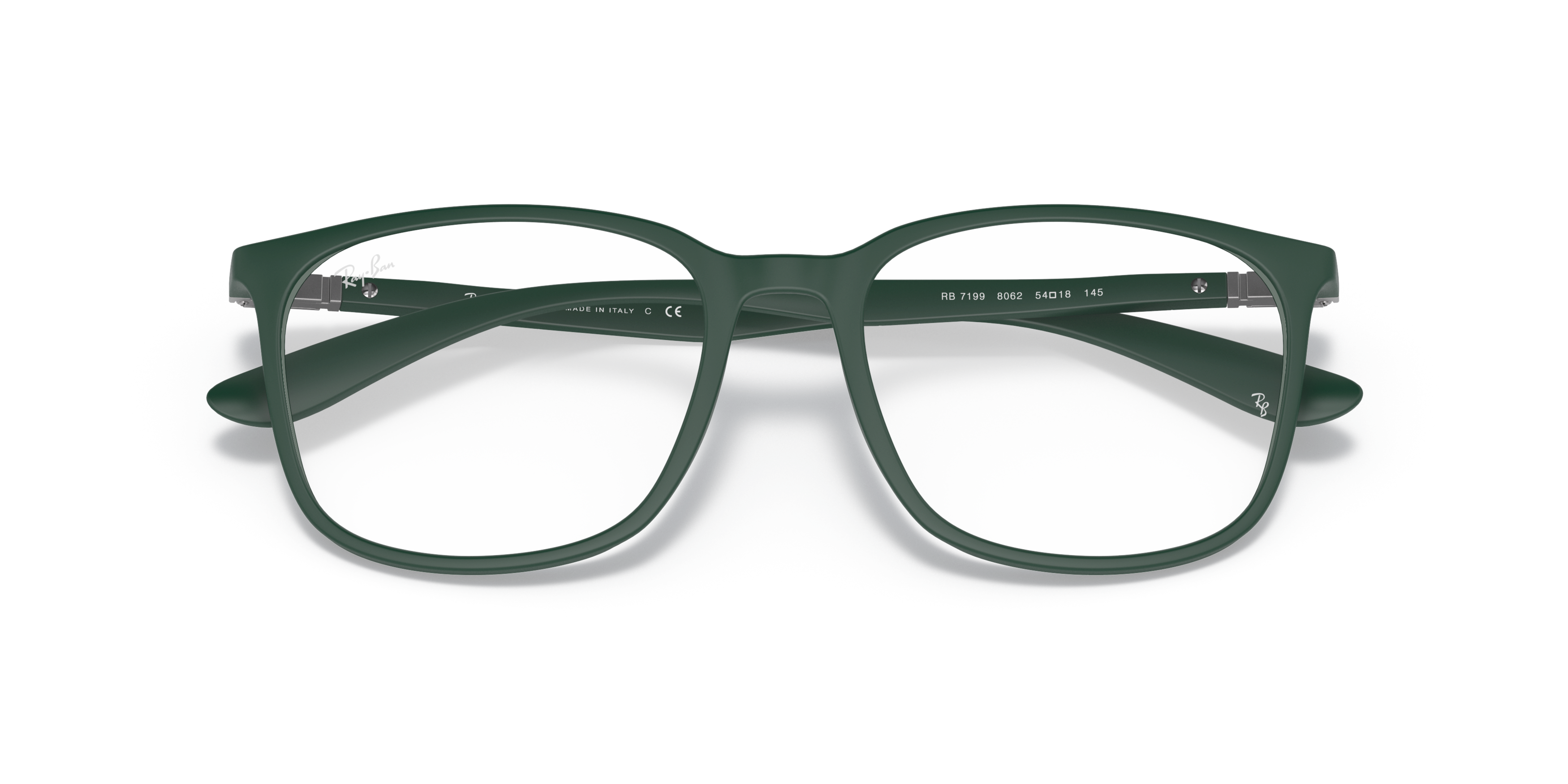 Folded Ray-Ban RX 7199 Glasses Transparent / Green