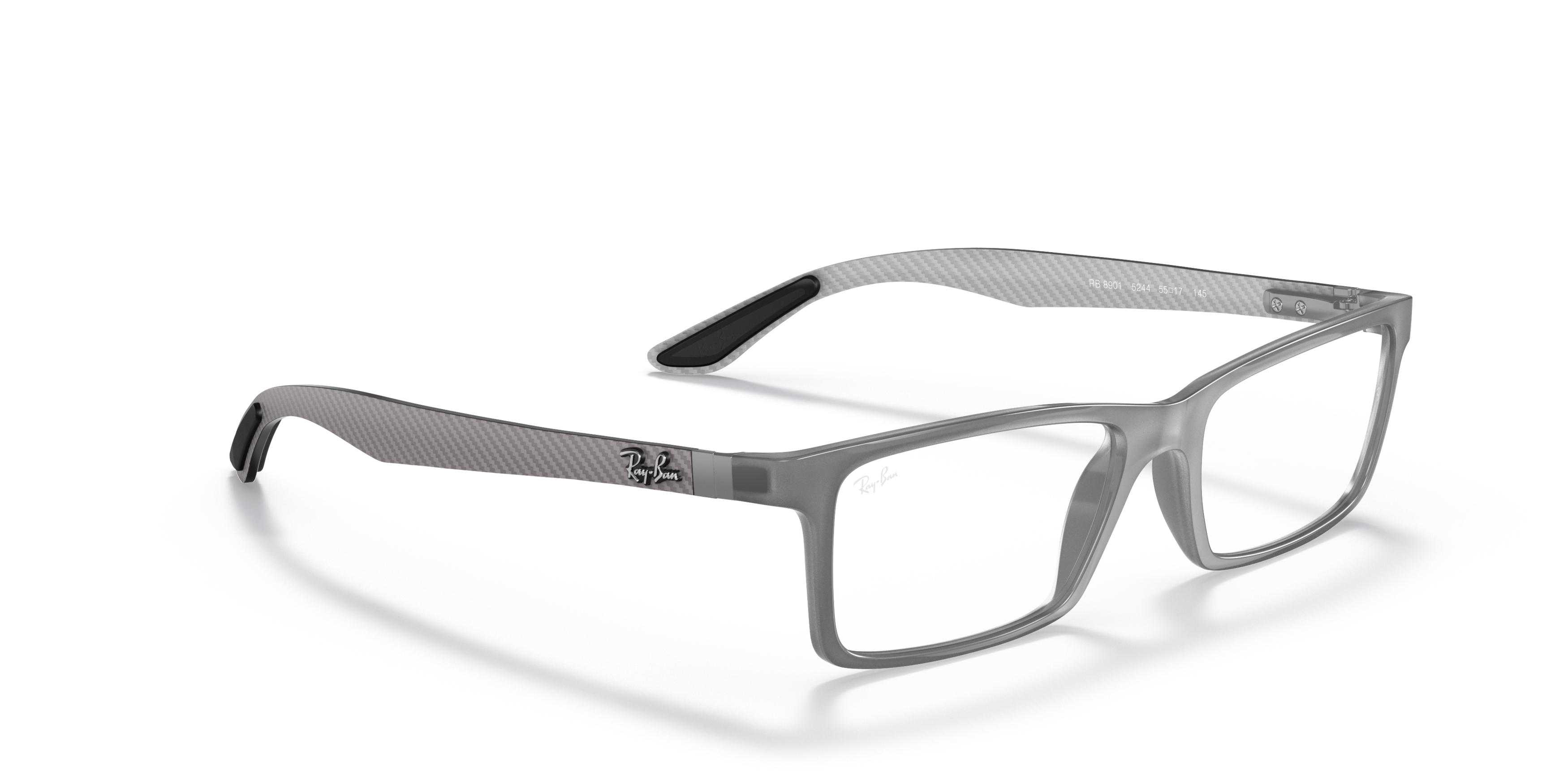 Angle_Right01 Ray-Ban RX 8901 Glasses Transparent / Grey